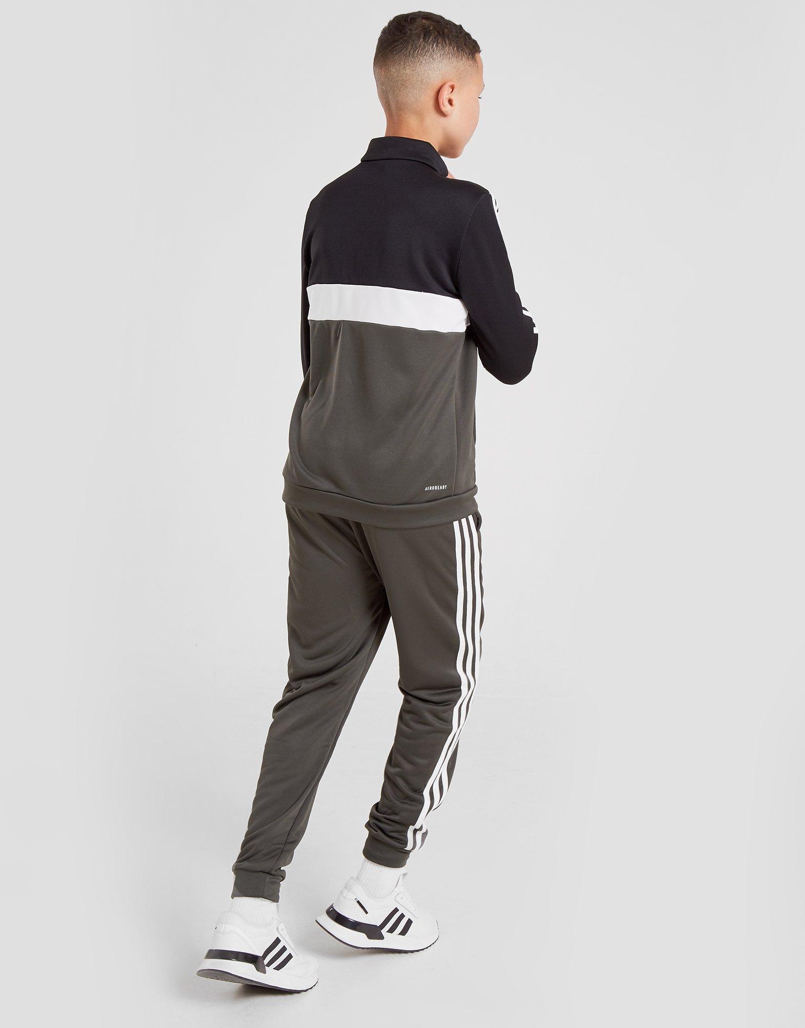 grey adidas tracksuit junior