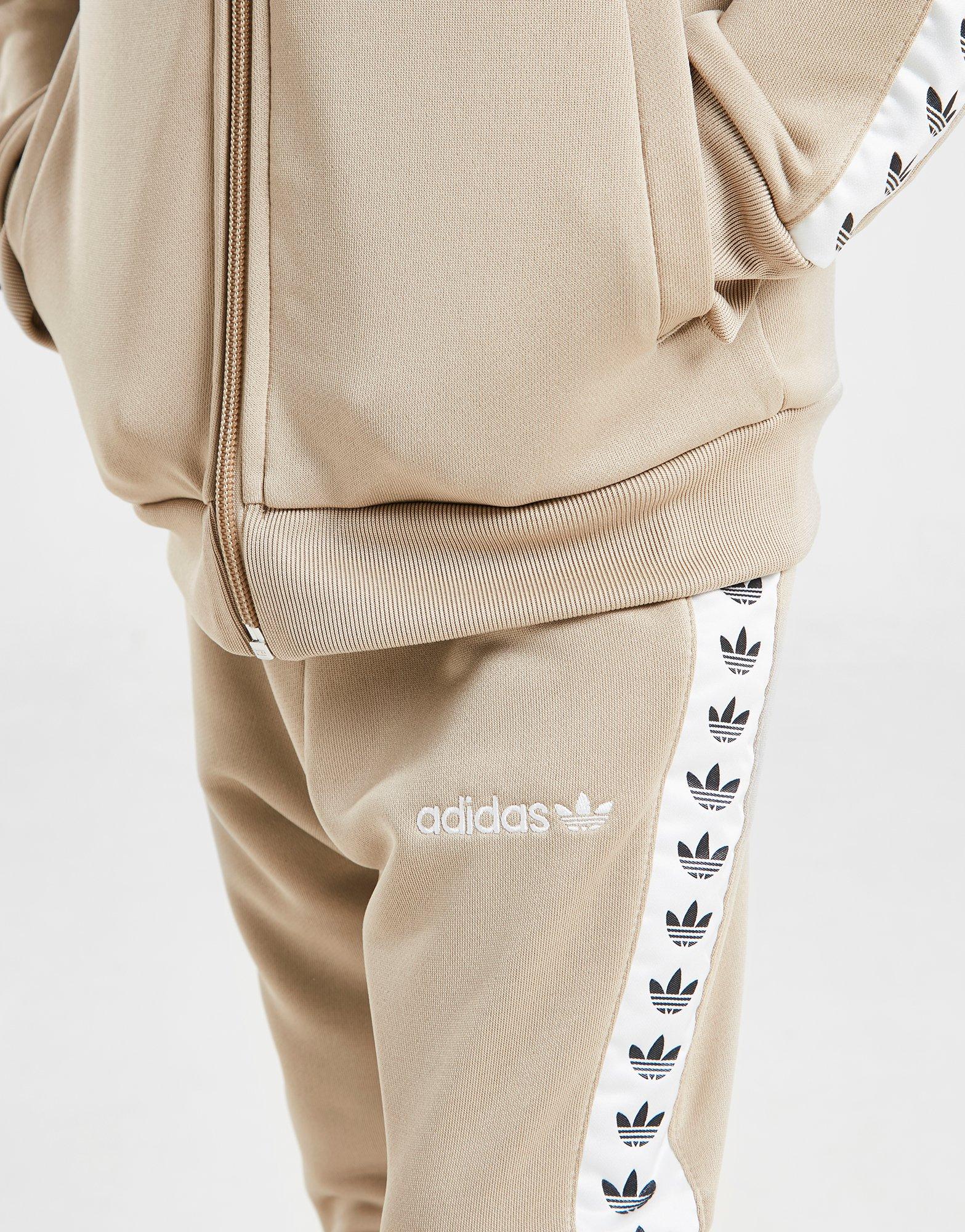 khaki adidas tracksuit