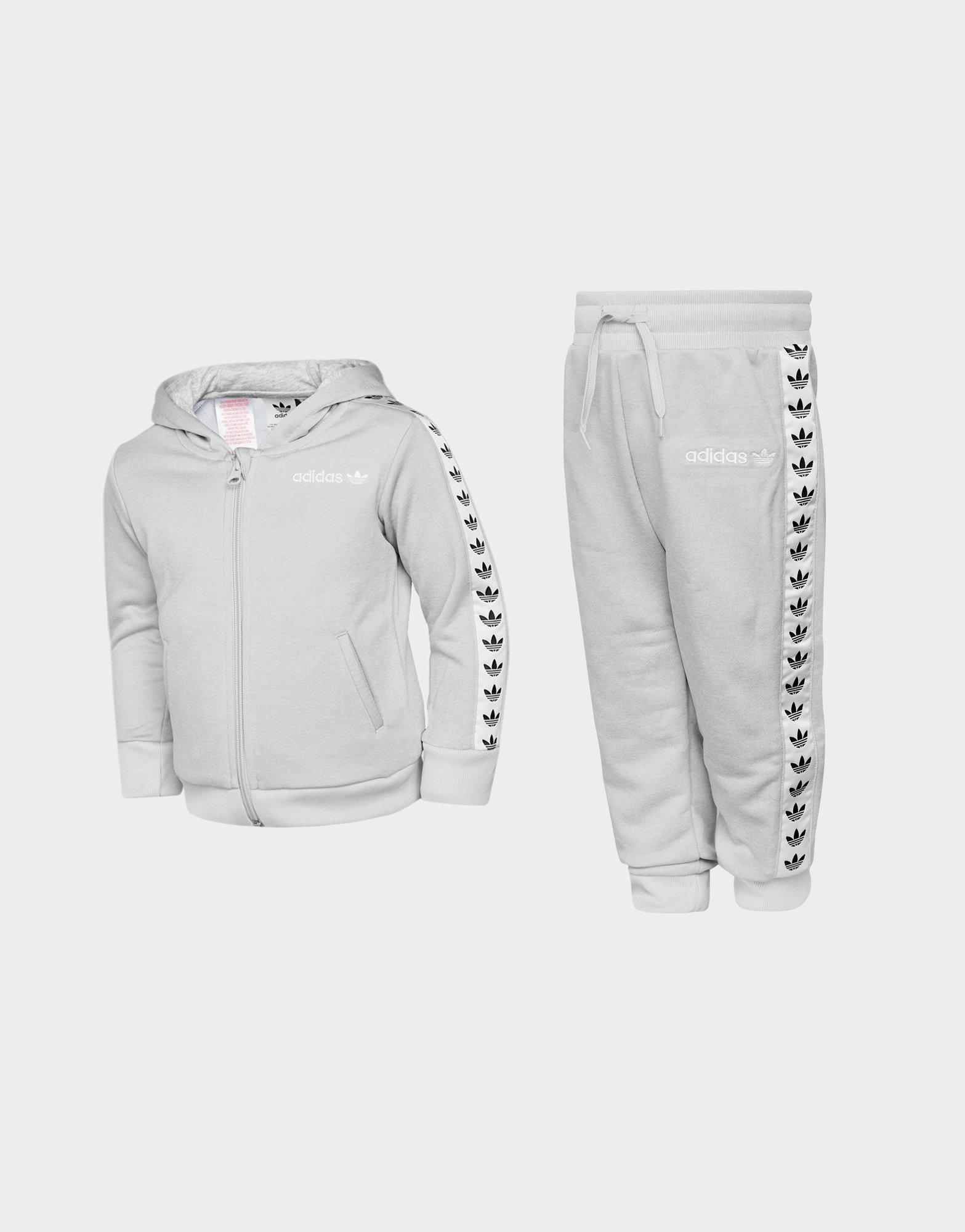 adidas grey and white tracksuit