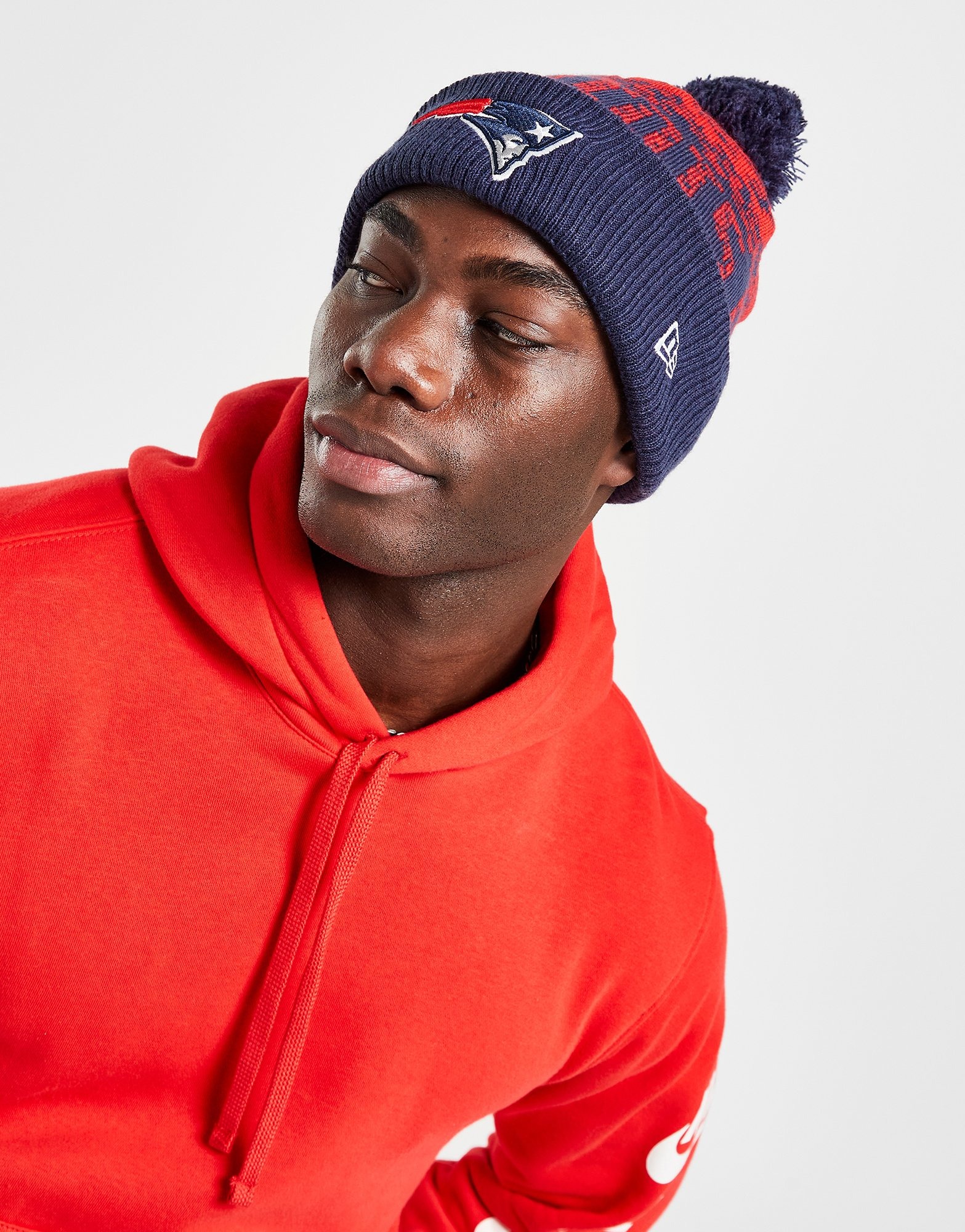 The Pats NFL Beanie with Yarn Pom Pom