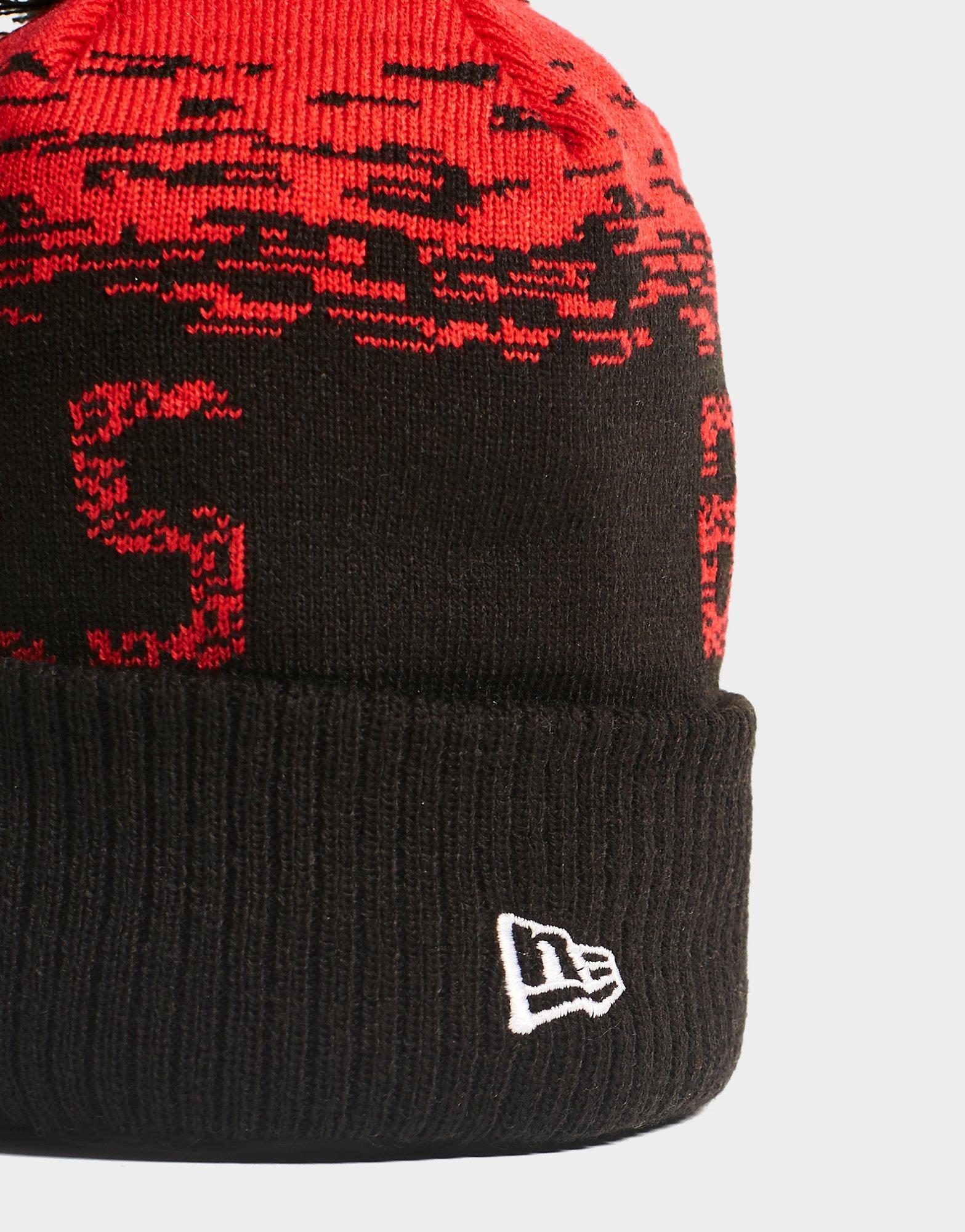 NEW ERA CHICAGO BULLS NBA BLACKLETTER KNIT BEANIE HAT – FOOTZONENYC