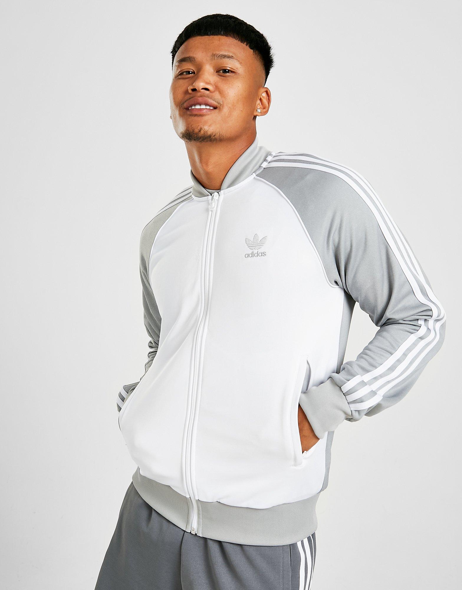 adidas grey track top