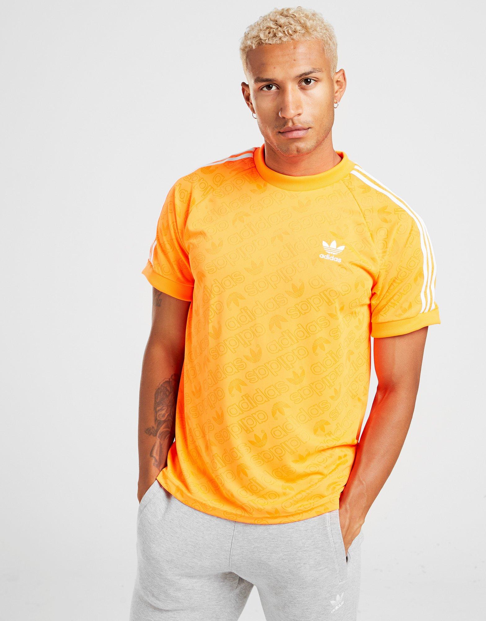 orange adidas t shirt buy cheap new