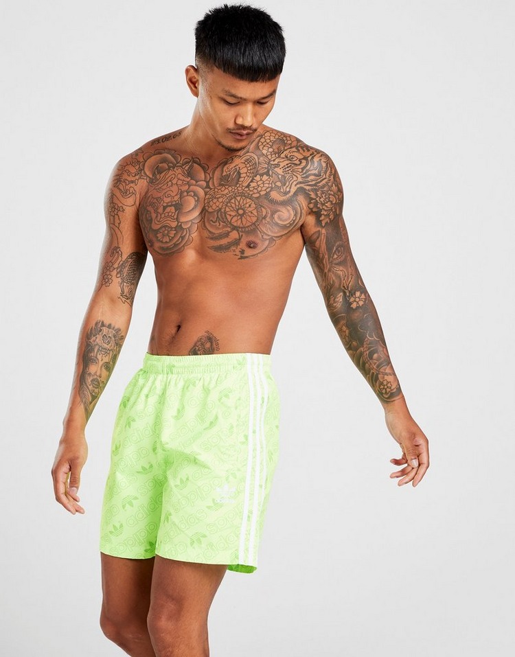 Buy Green adidas Originals Mono Swim Shorts Men's | JD Sports | JD ...
