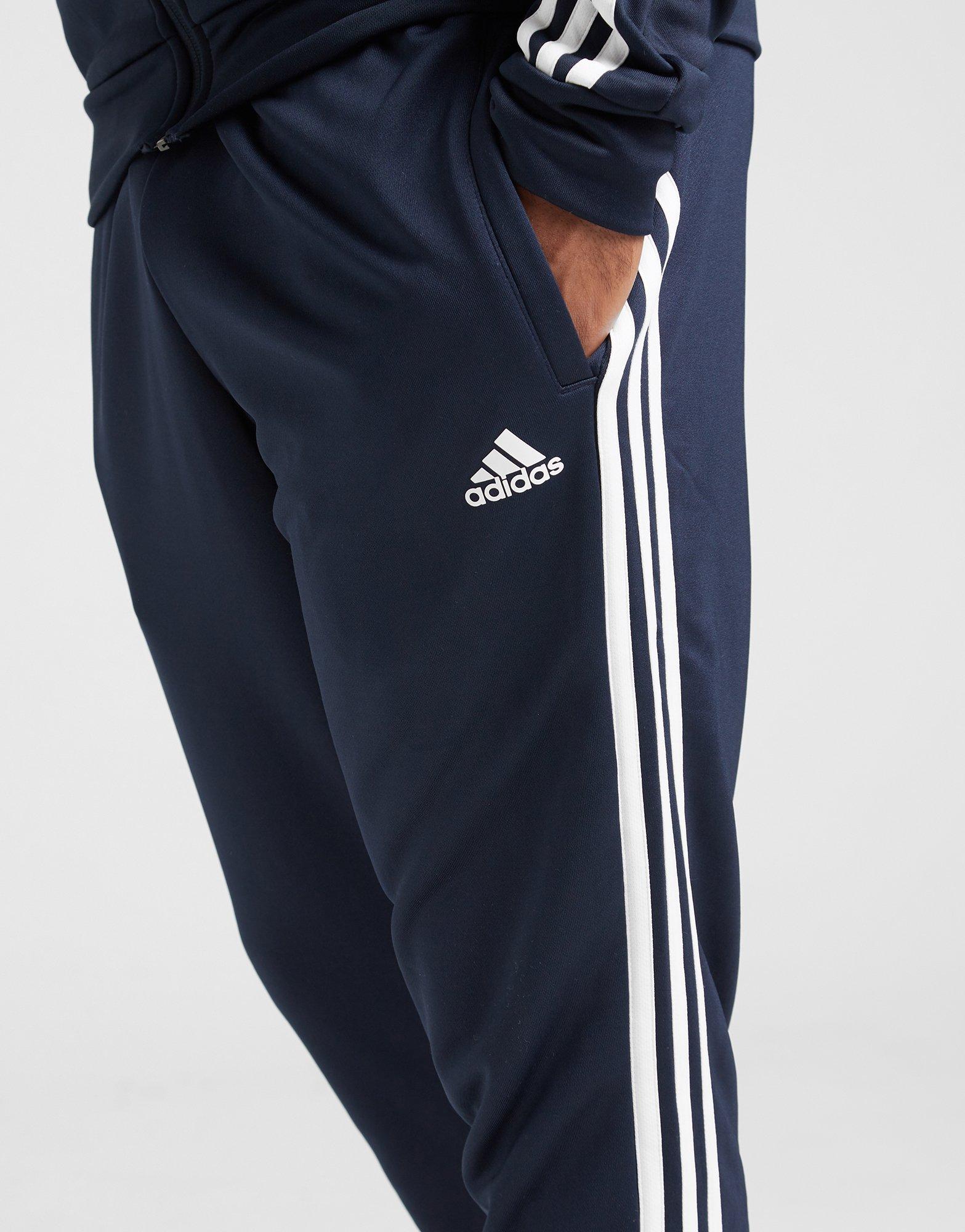 adidas game time tracksuit blue