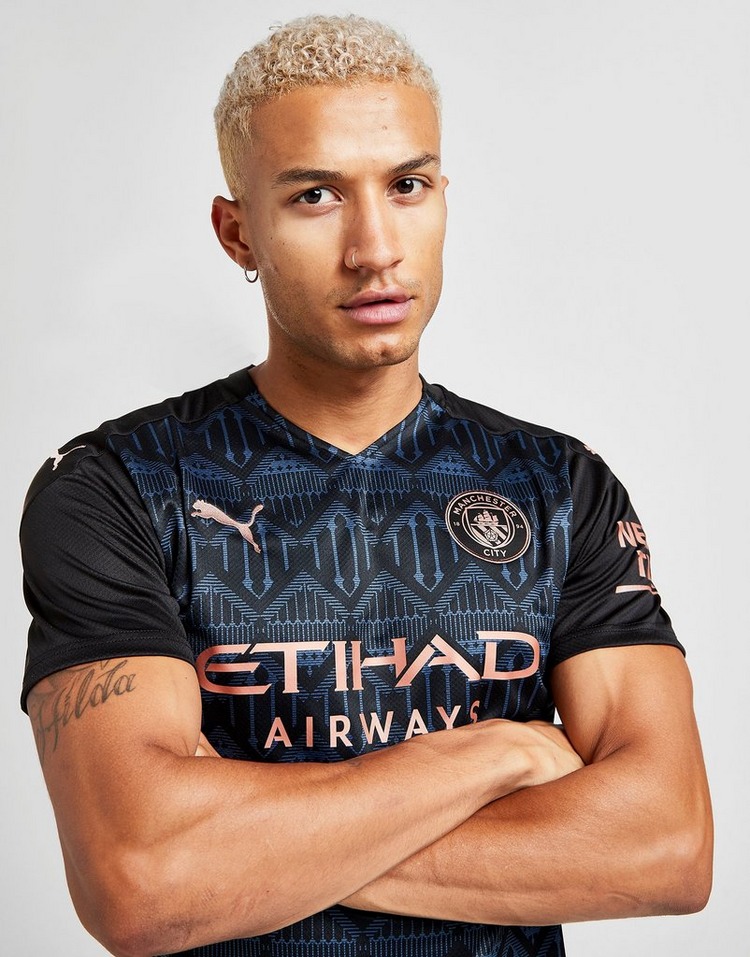 PUMA Manchester City FC 2020/21 Away Trikot Herren Schwarz ...