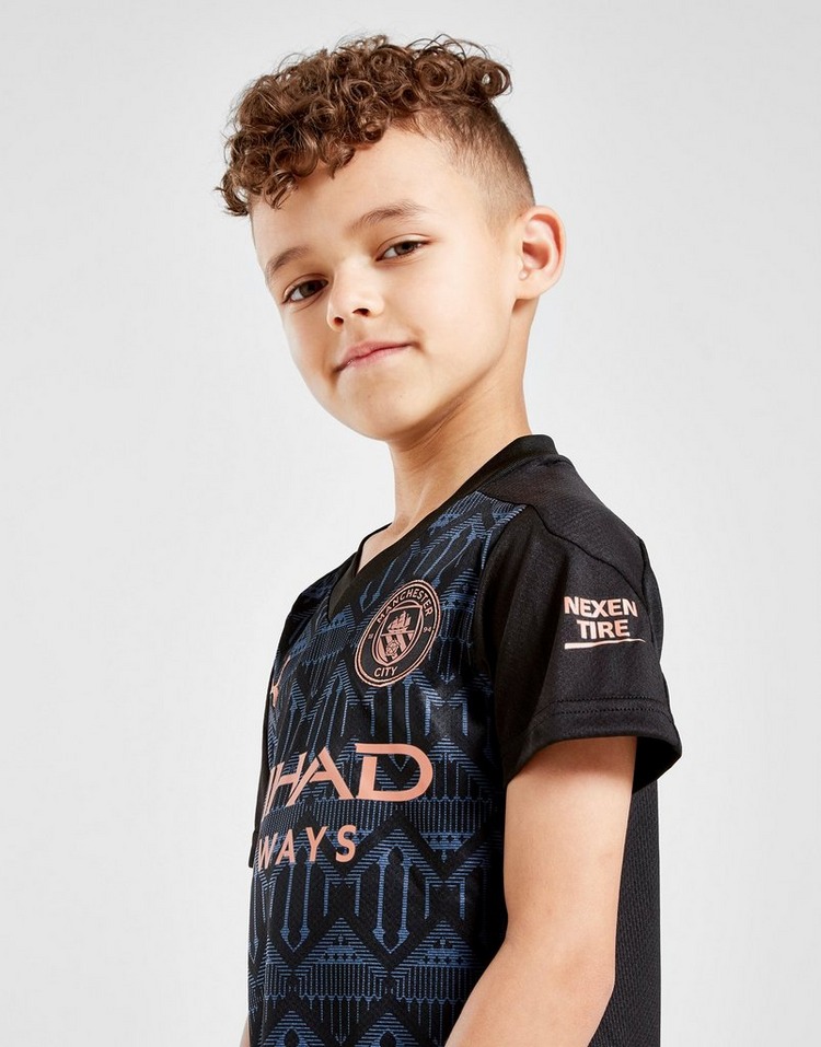 Black Puma Manchester City FC 2020/21 Away Kit Children ...