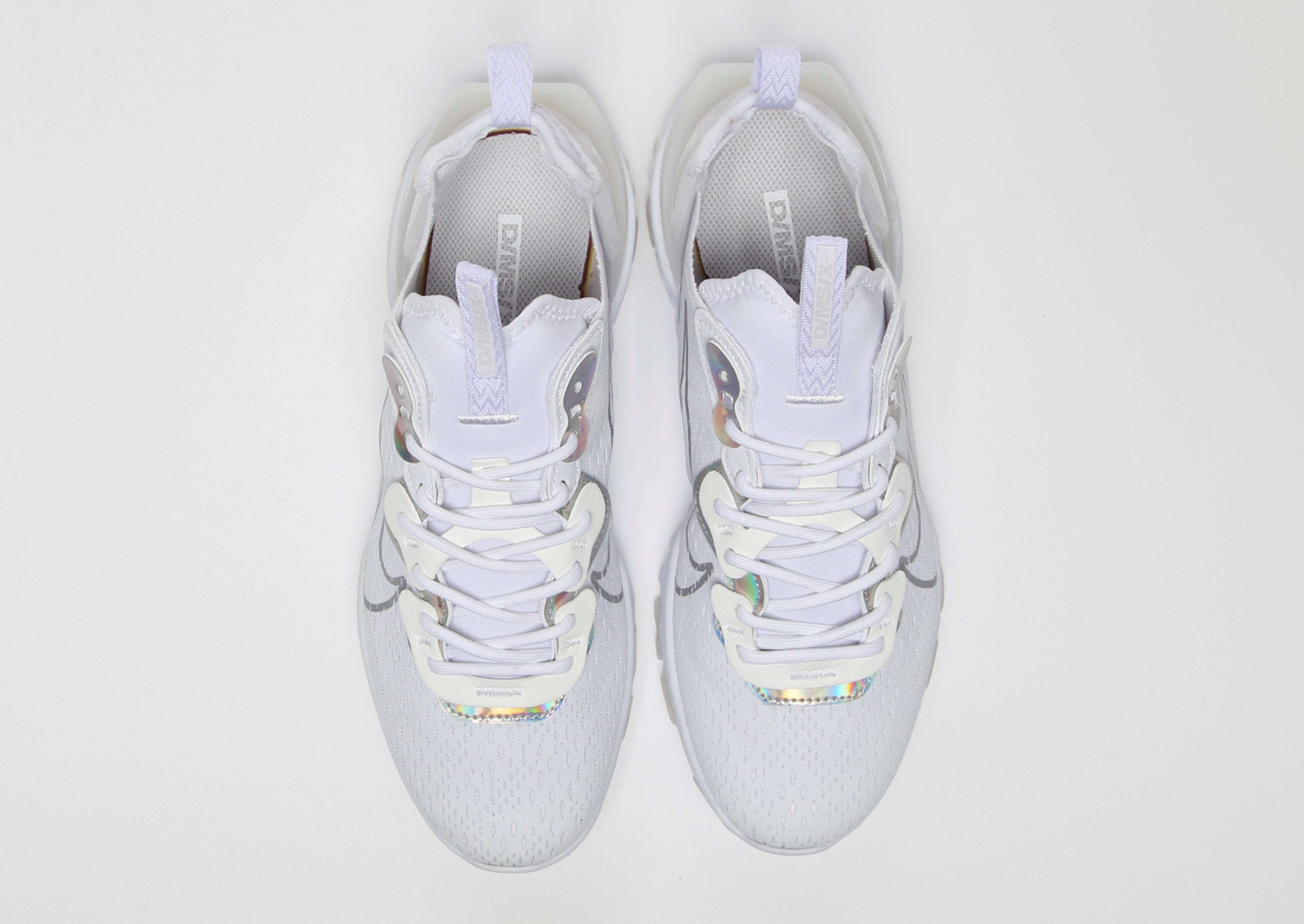 nike react vision trainers in premium white