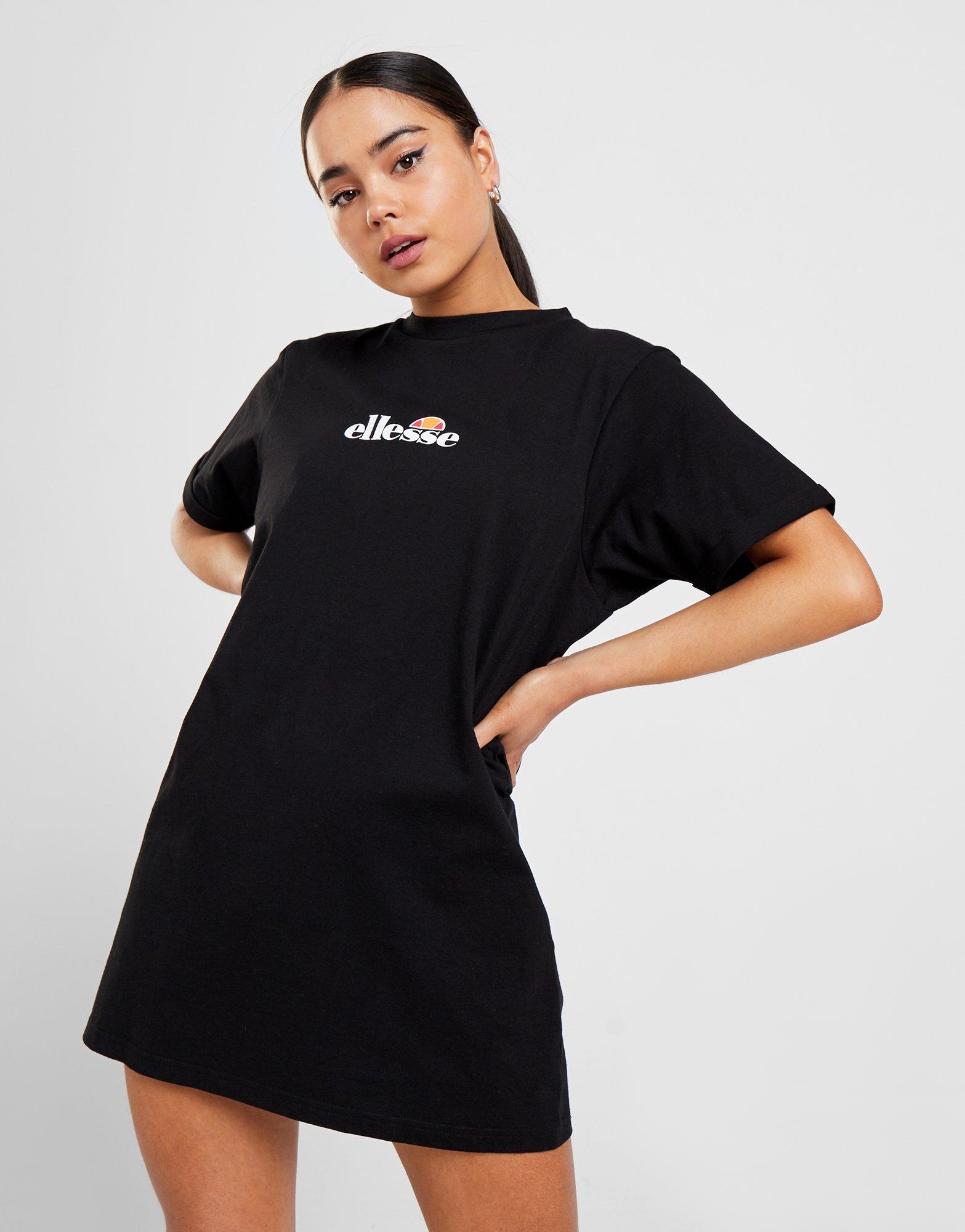 black graphic t shirt dress