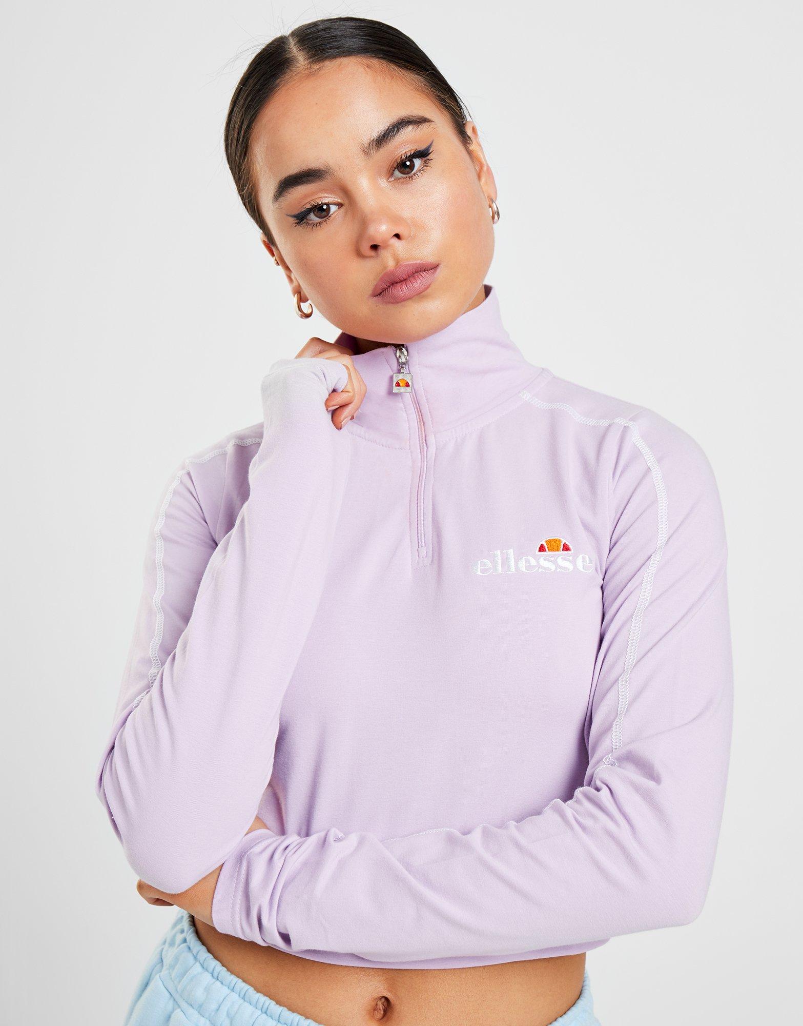 ellesse long sleeve crop polo top