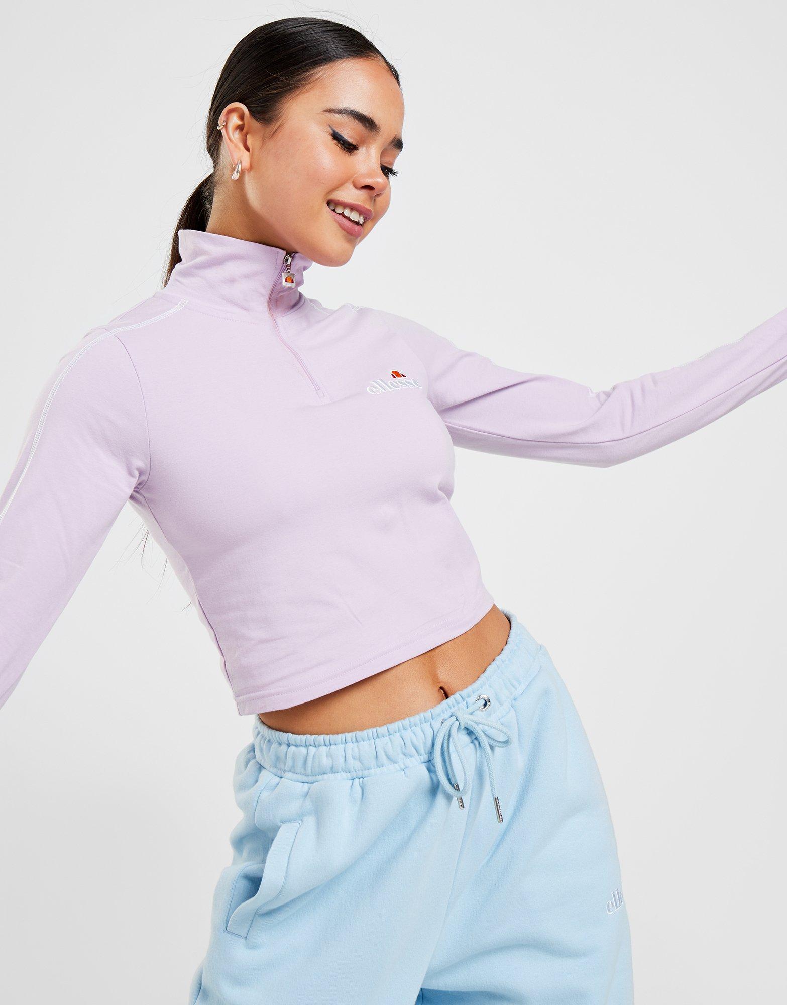 ellesse long sleeve crop polo top