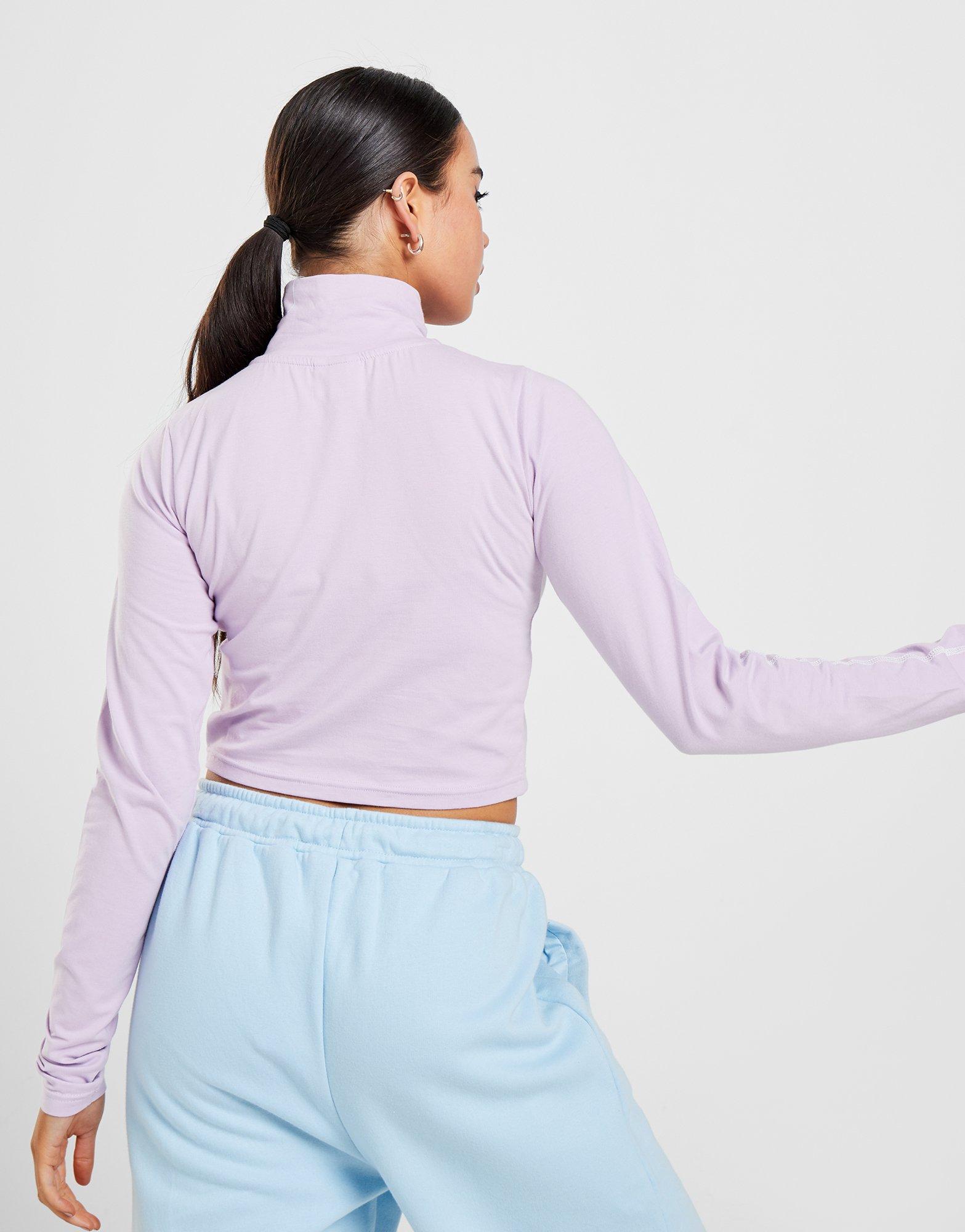 ellesse long sleeve crop polo top