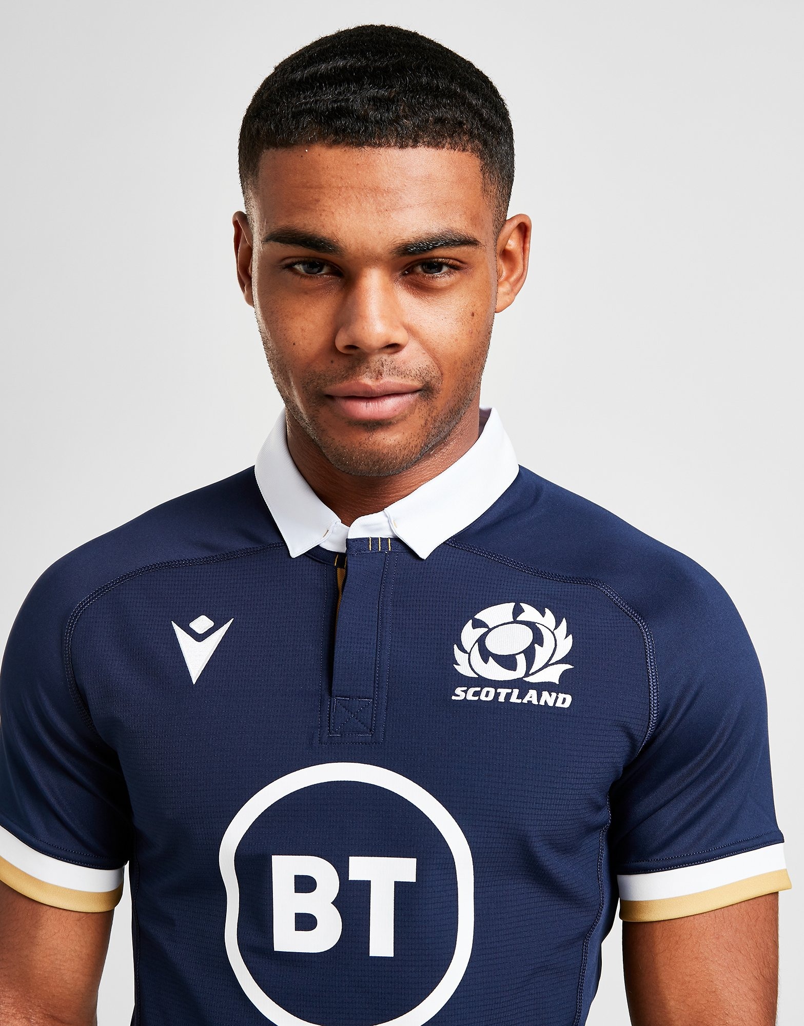 Blue Macron Scotland Ru 2020 Home Authentic Shirt Jd Sports Singapore