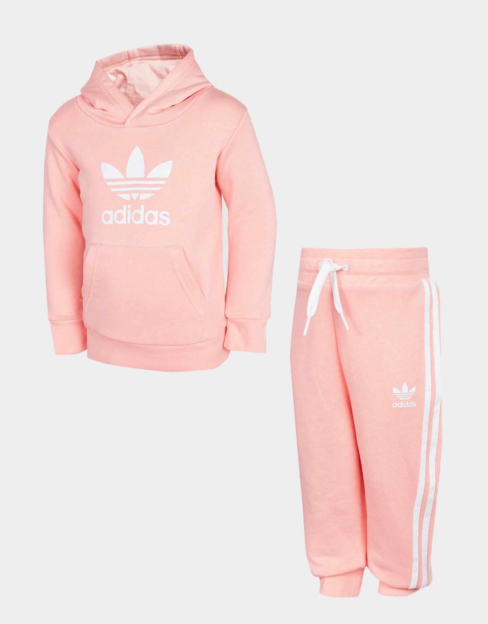 adidas originals logo overhead hooded tracksuit infant