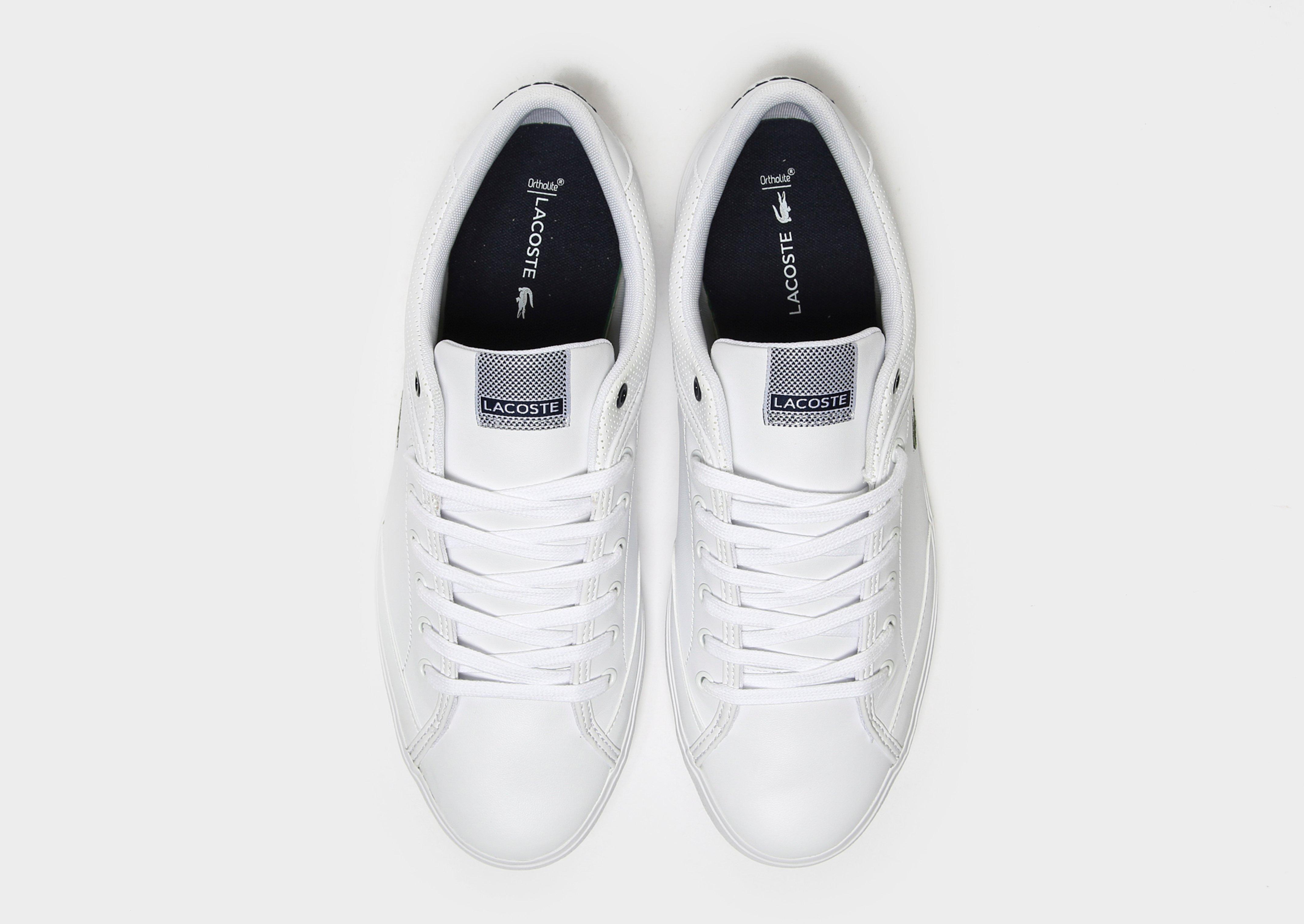 lacoste mens angha trainers white