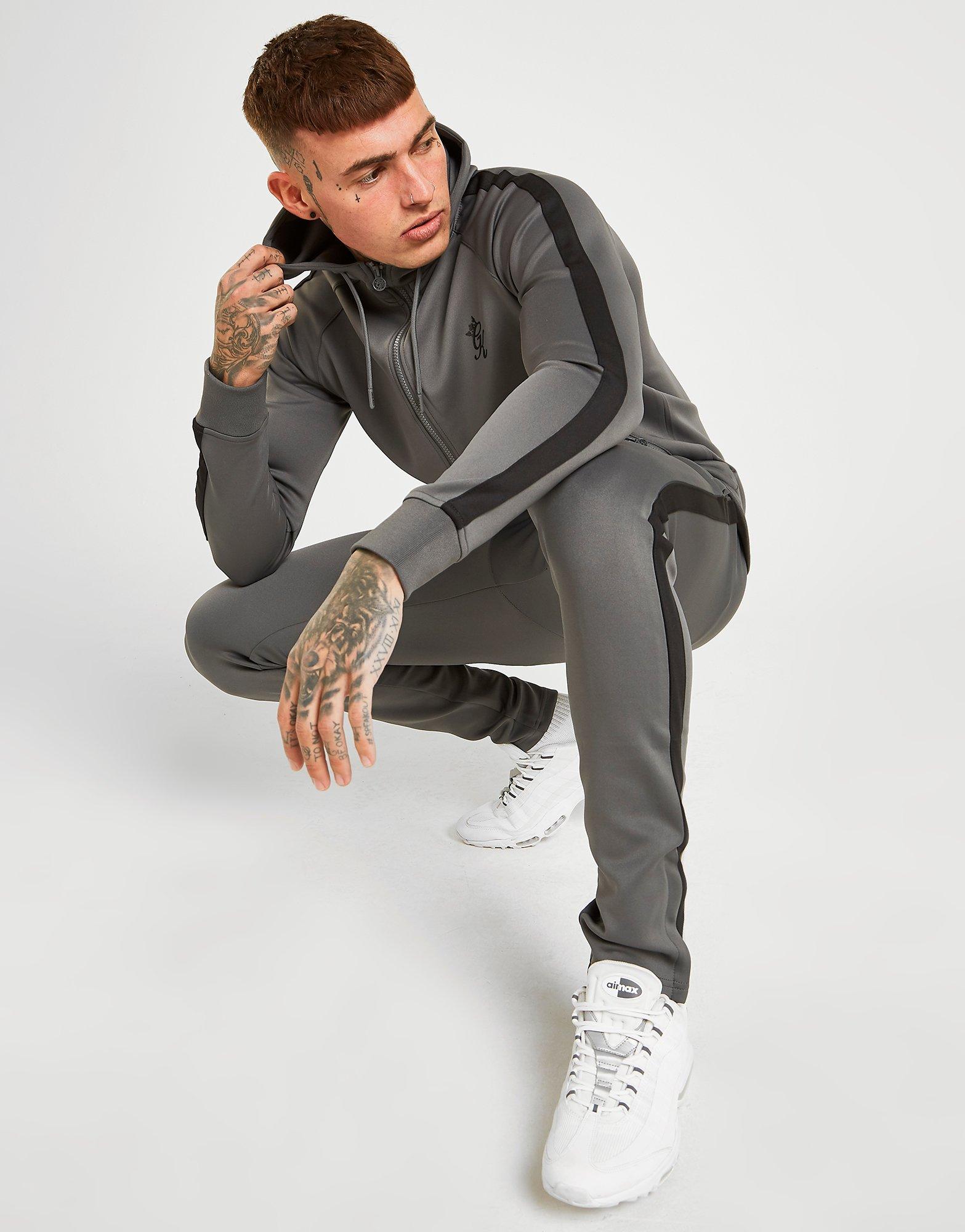 gym king core zip through poly tracksuit