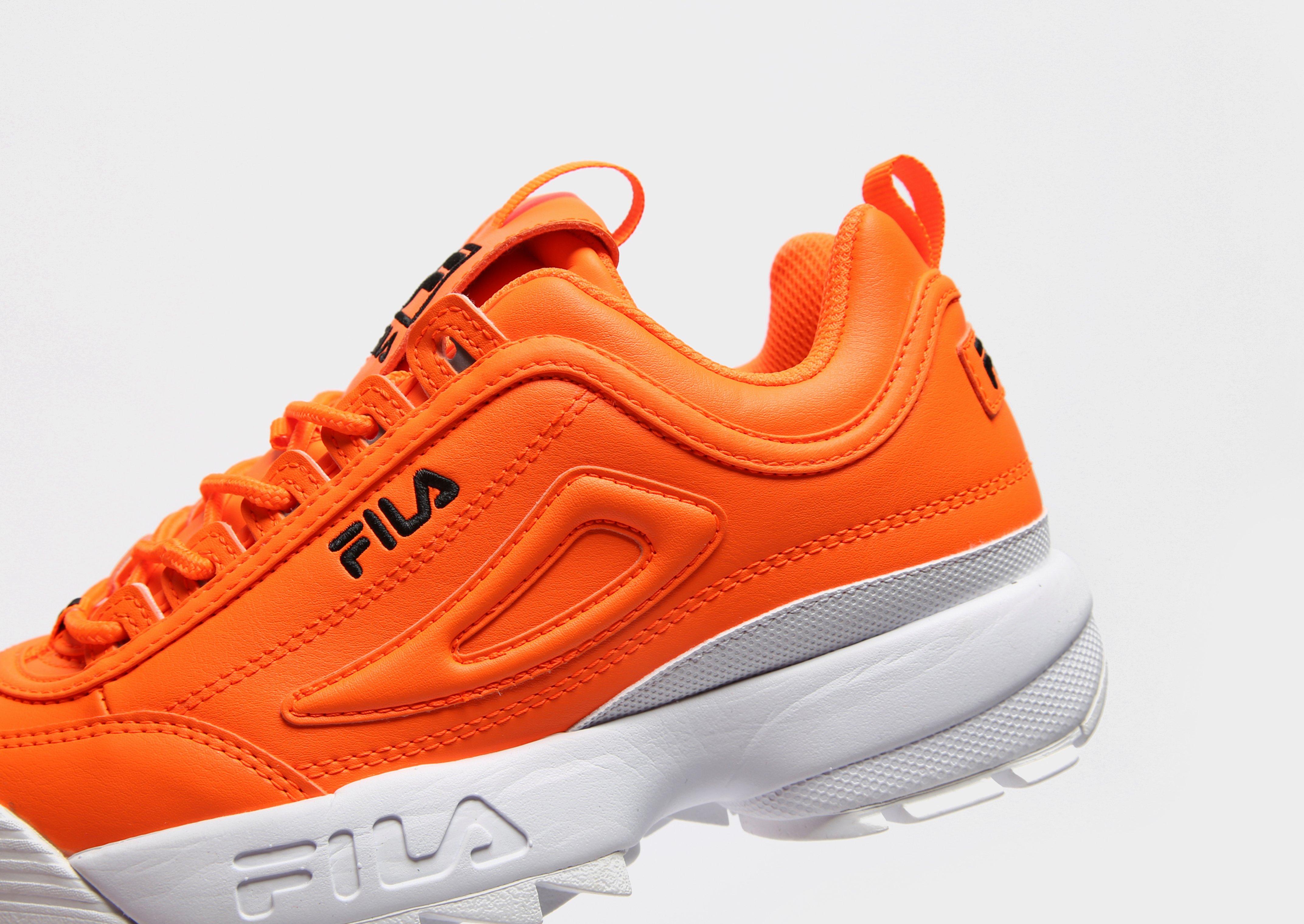 orange and white filas