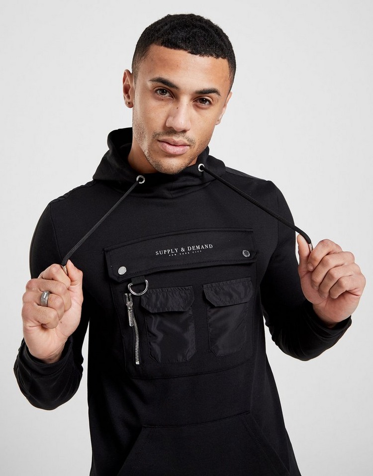 Koop Zwart Supply & Demand Cargo Hoodie Heren JD Sports