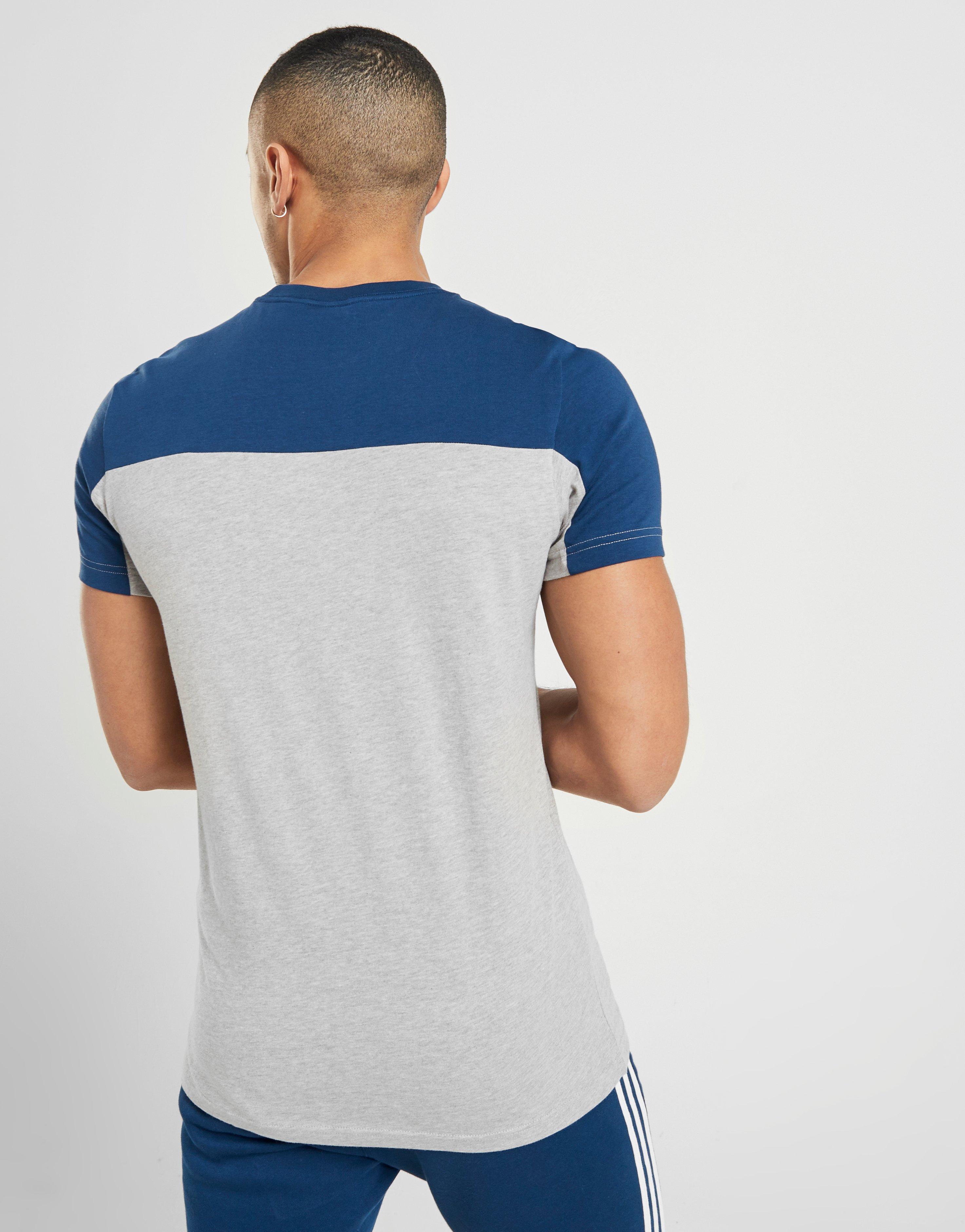 adidas originals stand collar t shirt navy