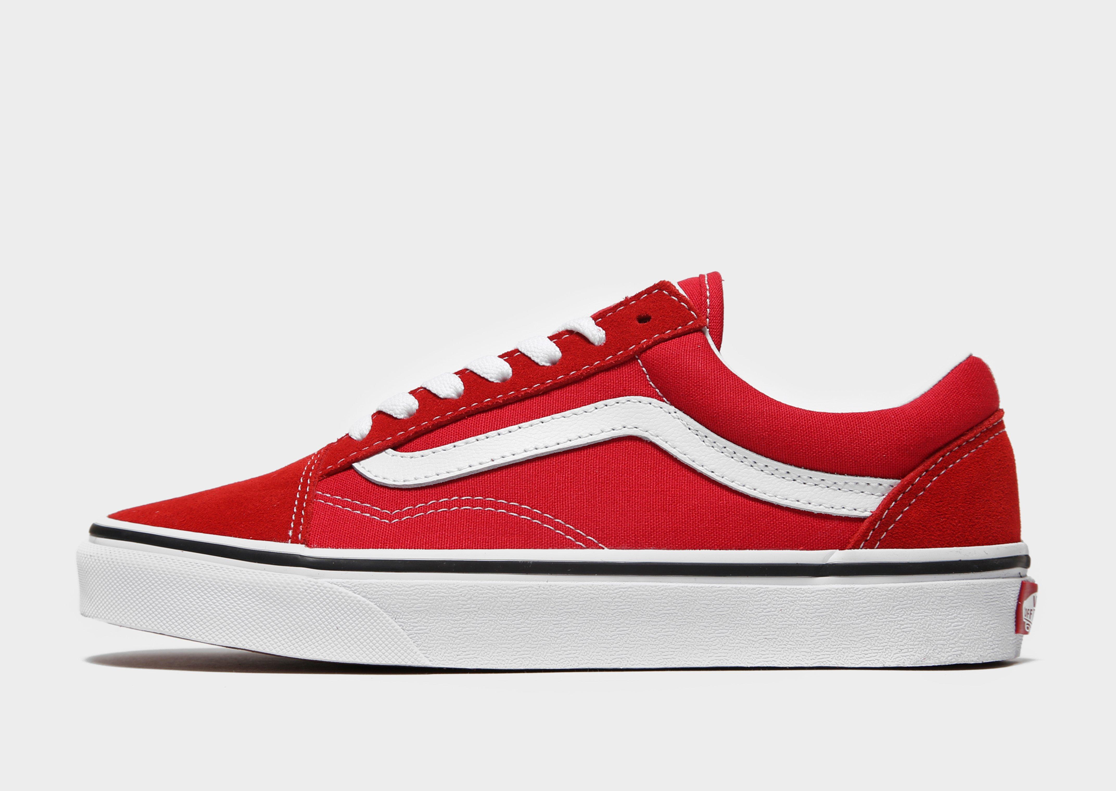 vans old skool mujer rojos