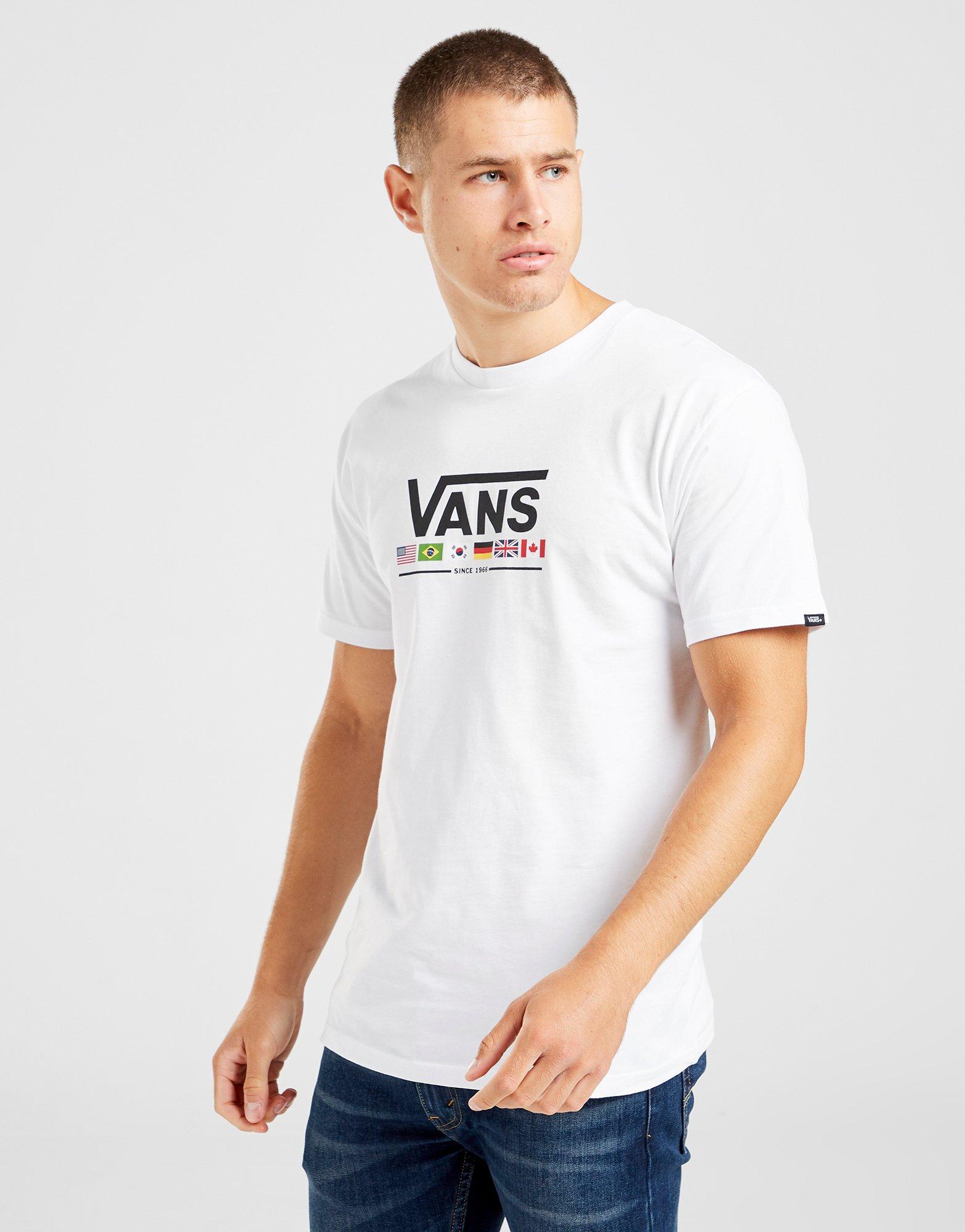 تدريجيا فوضوي خزف vans flag t shirt 