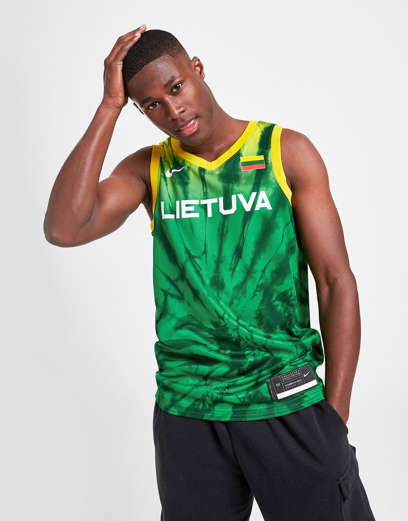 Nike Lithuania Lietuva Green Basketball Jersey Medium M