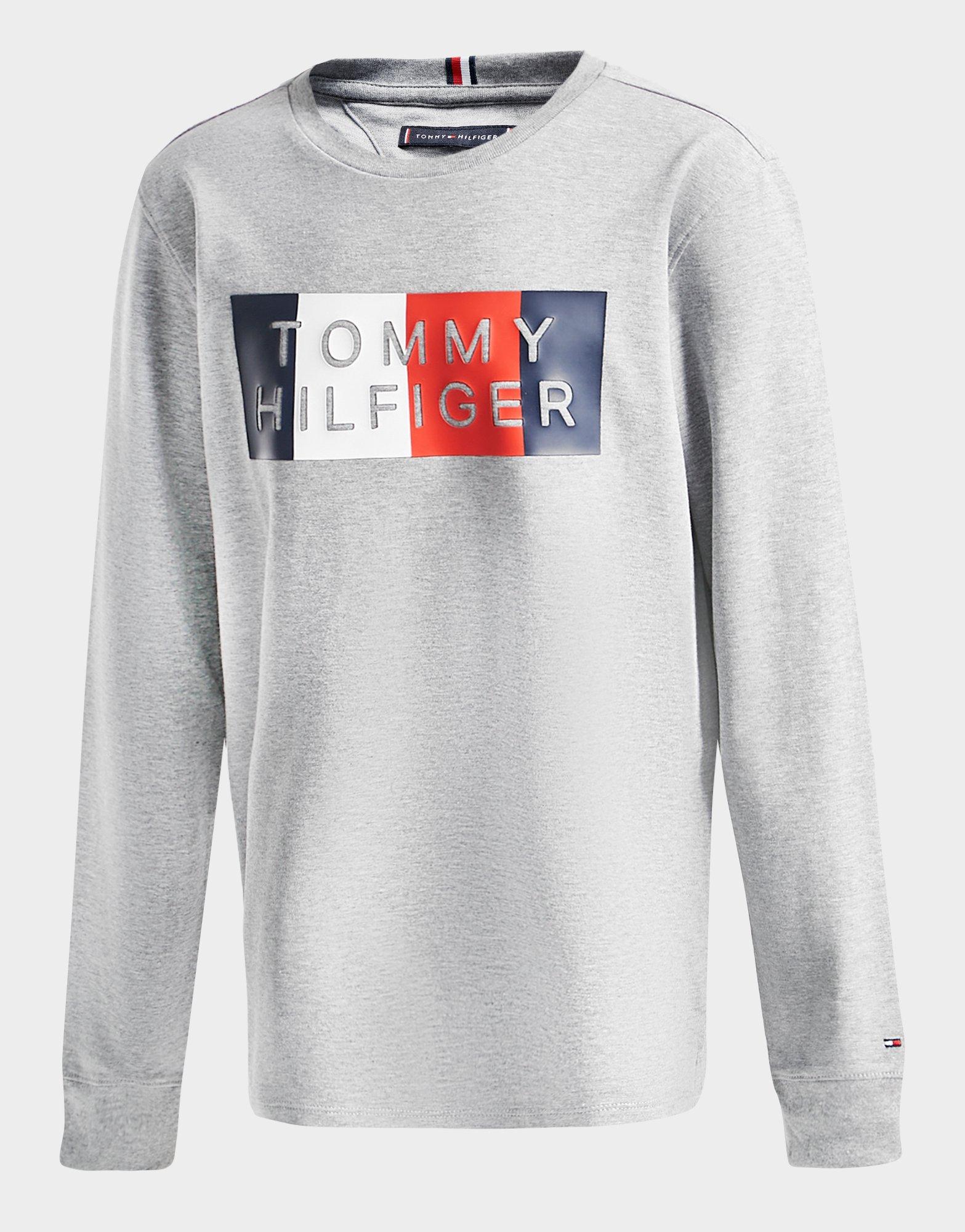 red tommy hilfiger shirt long sleeve