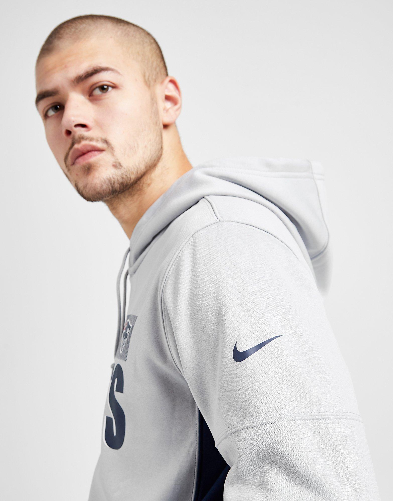 nike patriots hoodie grey