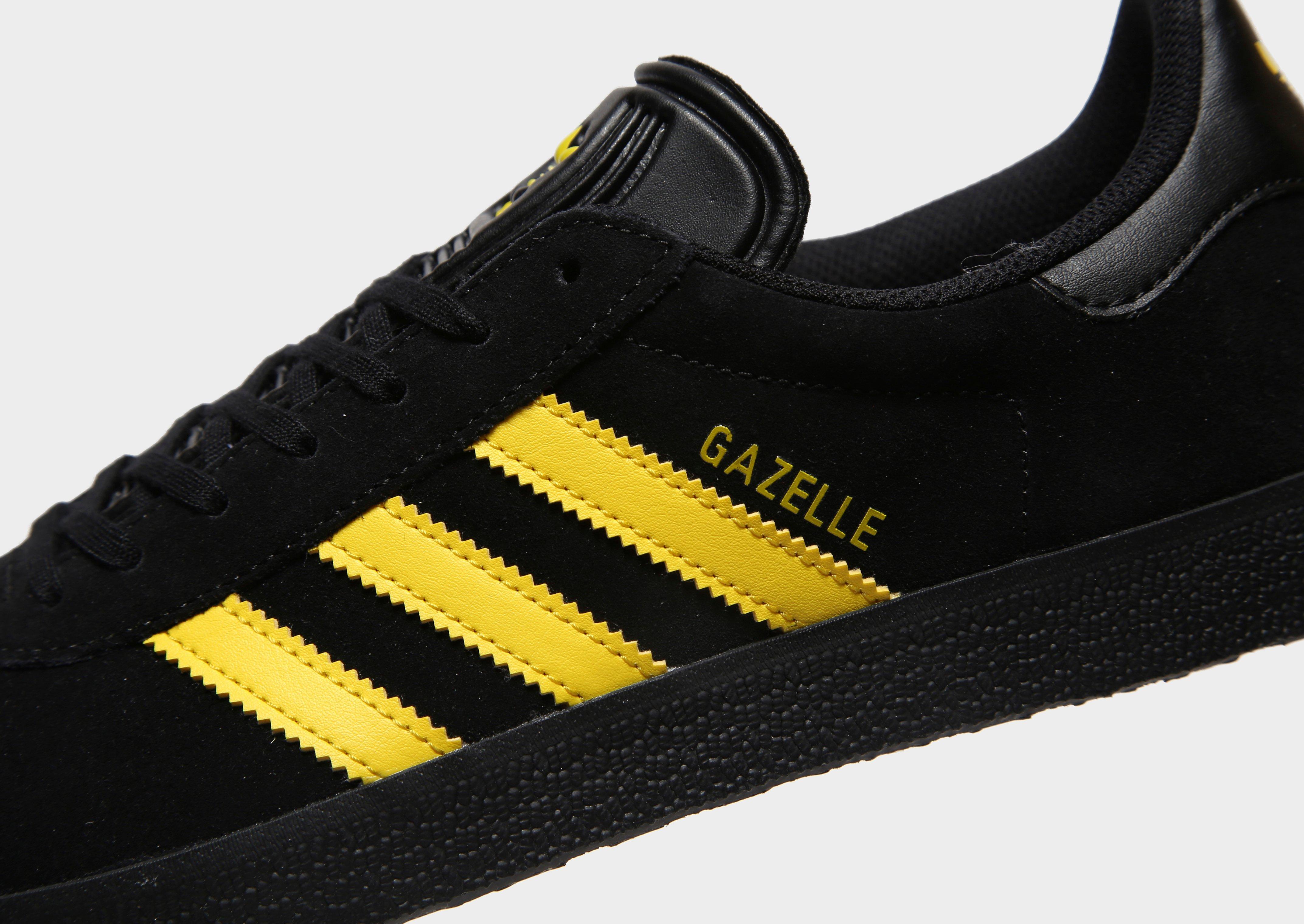 adidas gazelle black and yellow