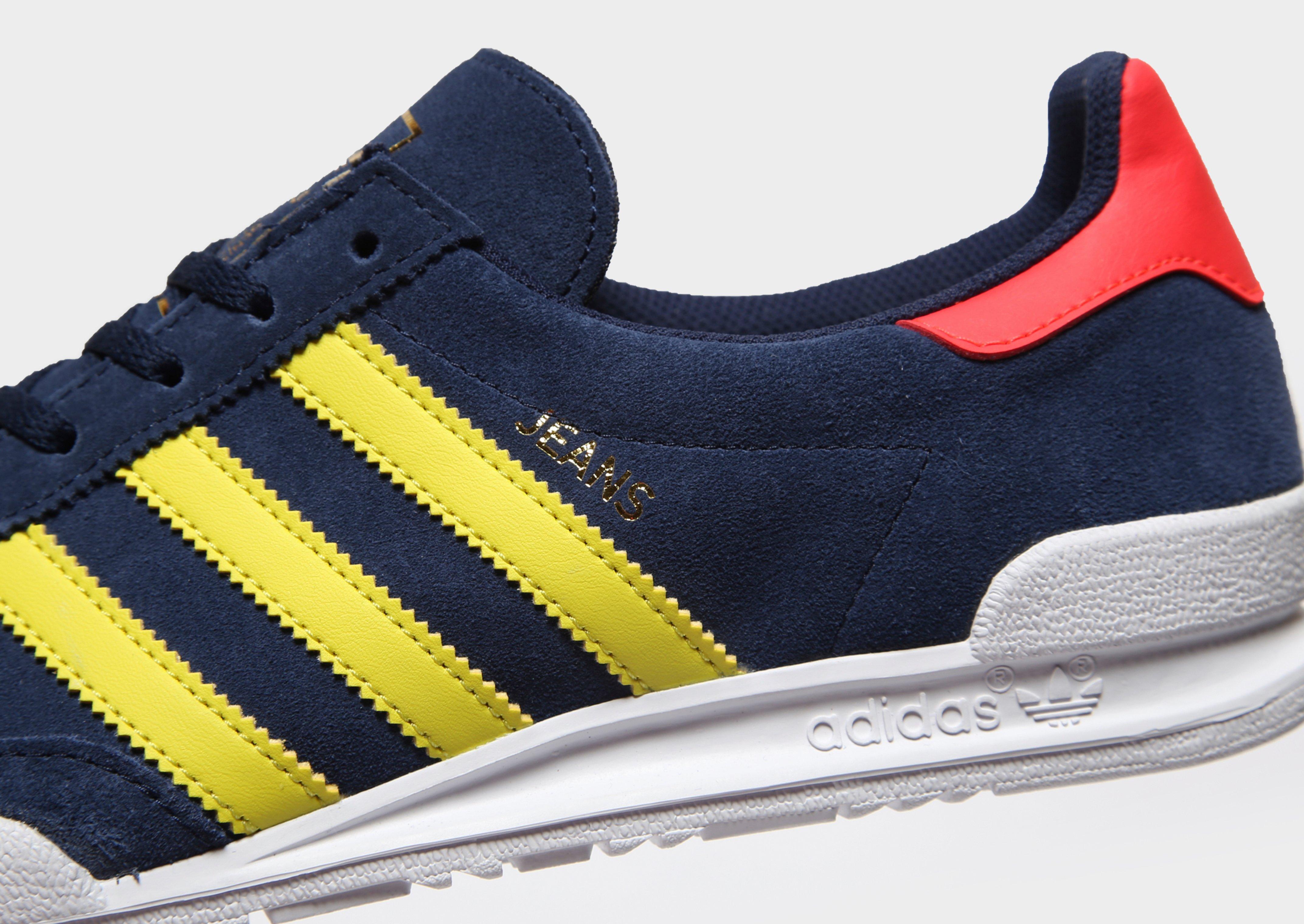 adidas jeans blue yellow