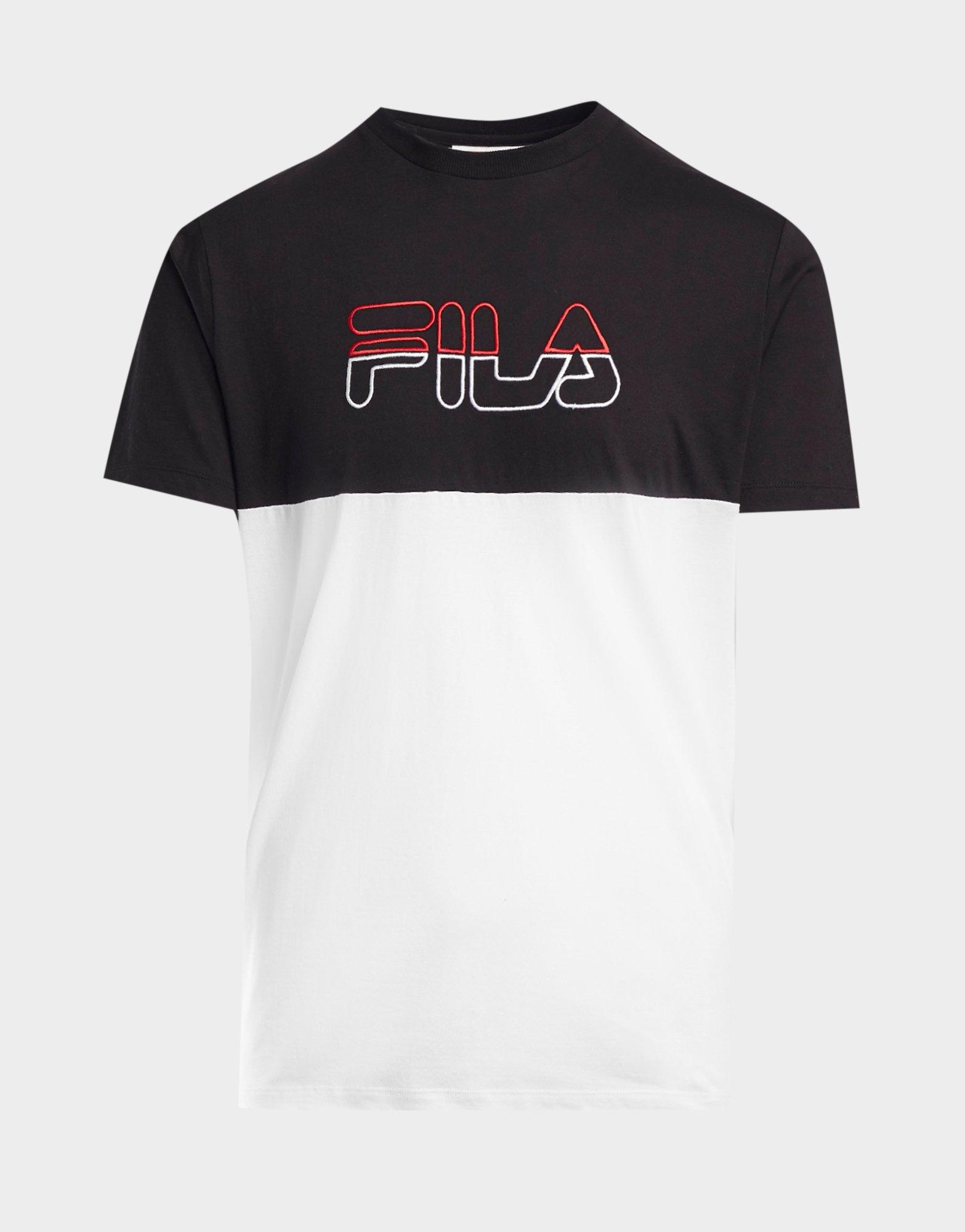 fila black and white shirt