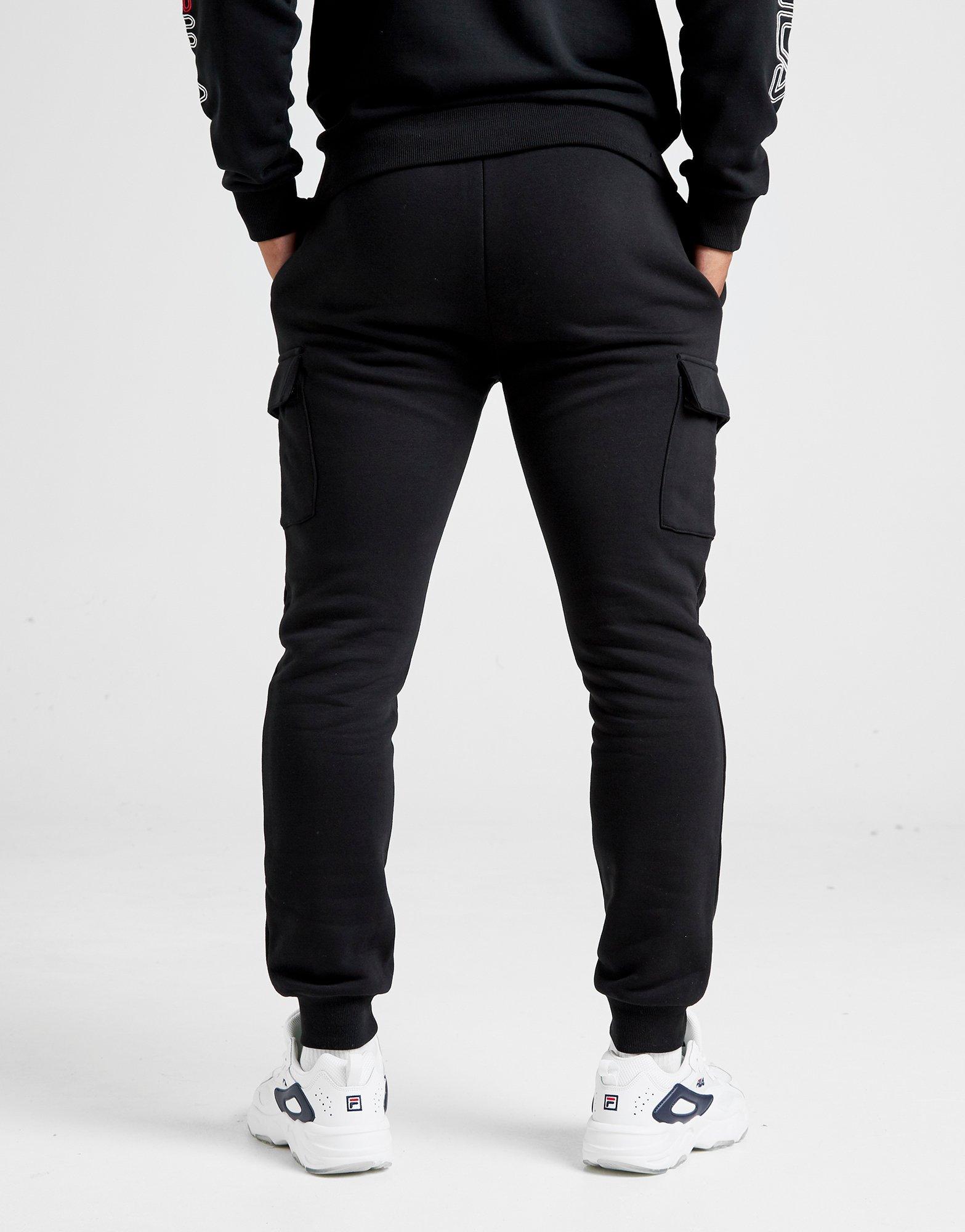 fila black track pants