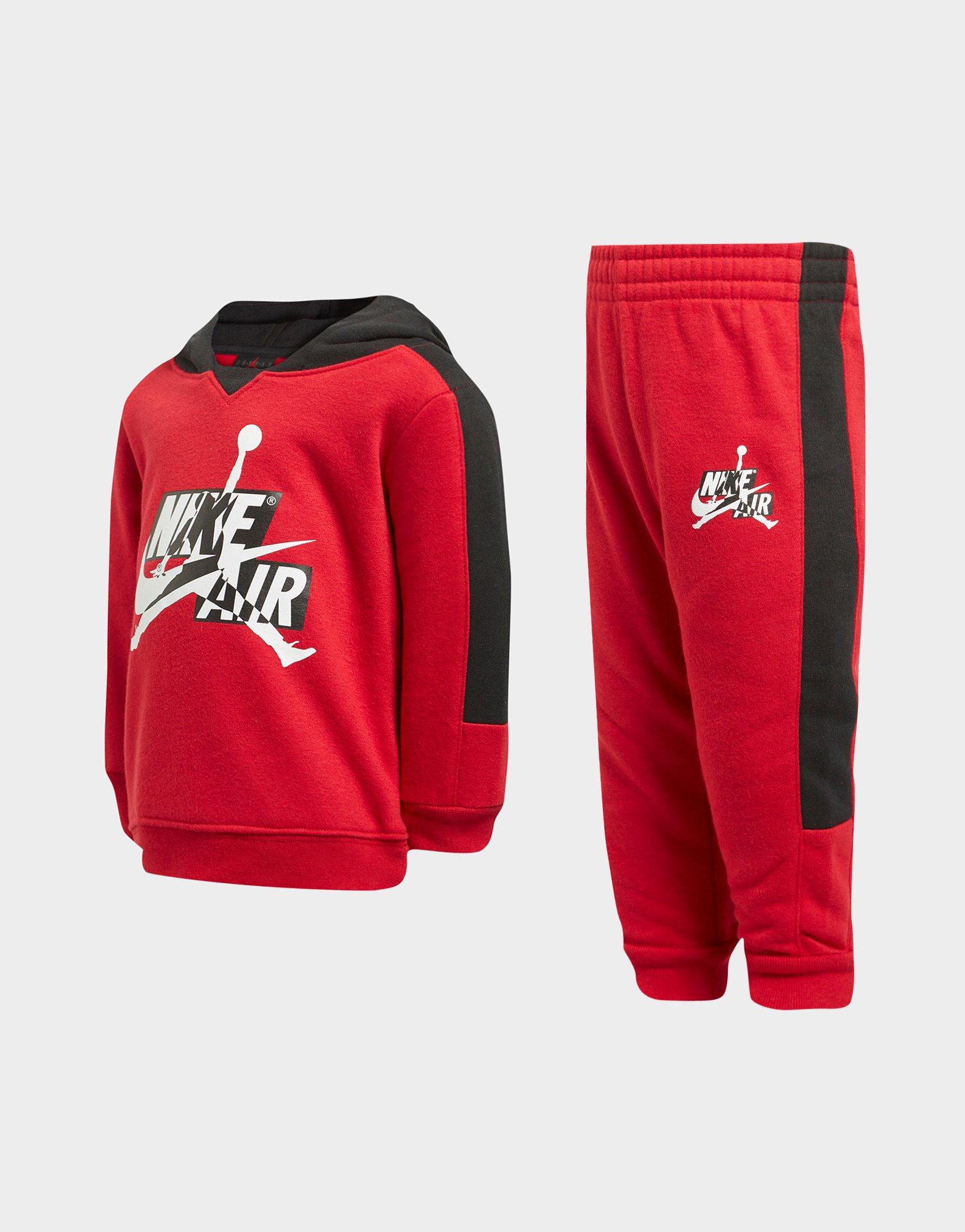 red jordan tracksuit