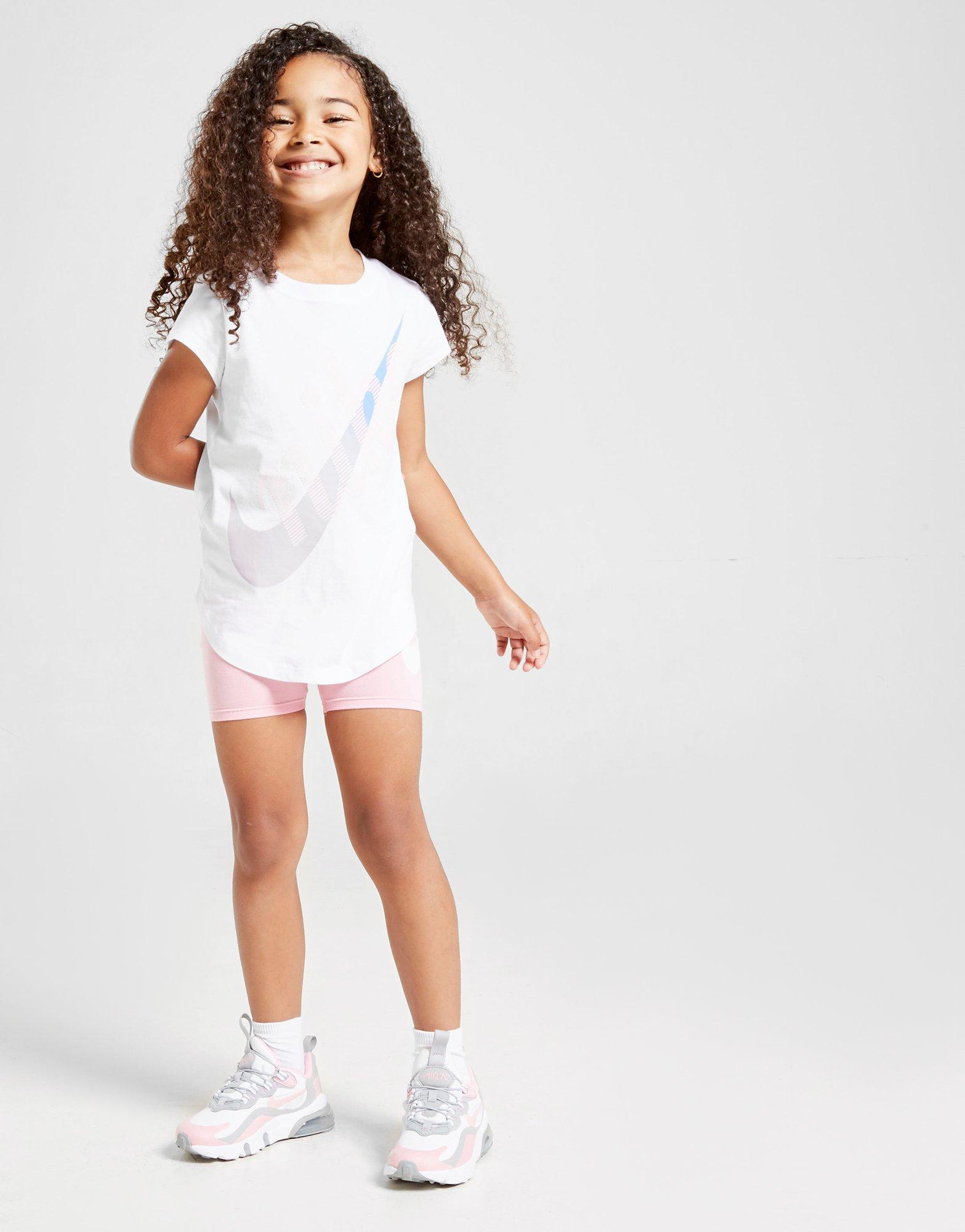 girls white nike t shirt