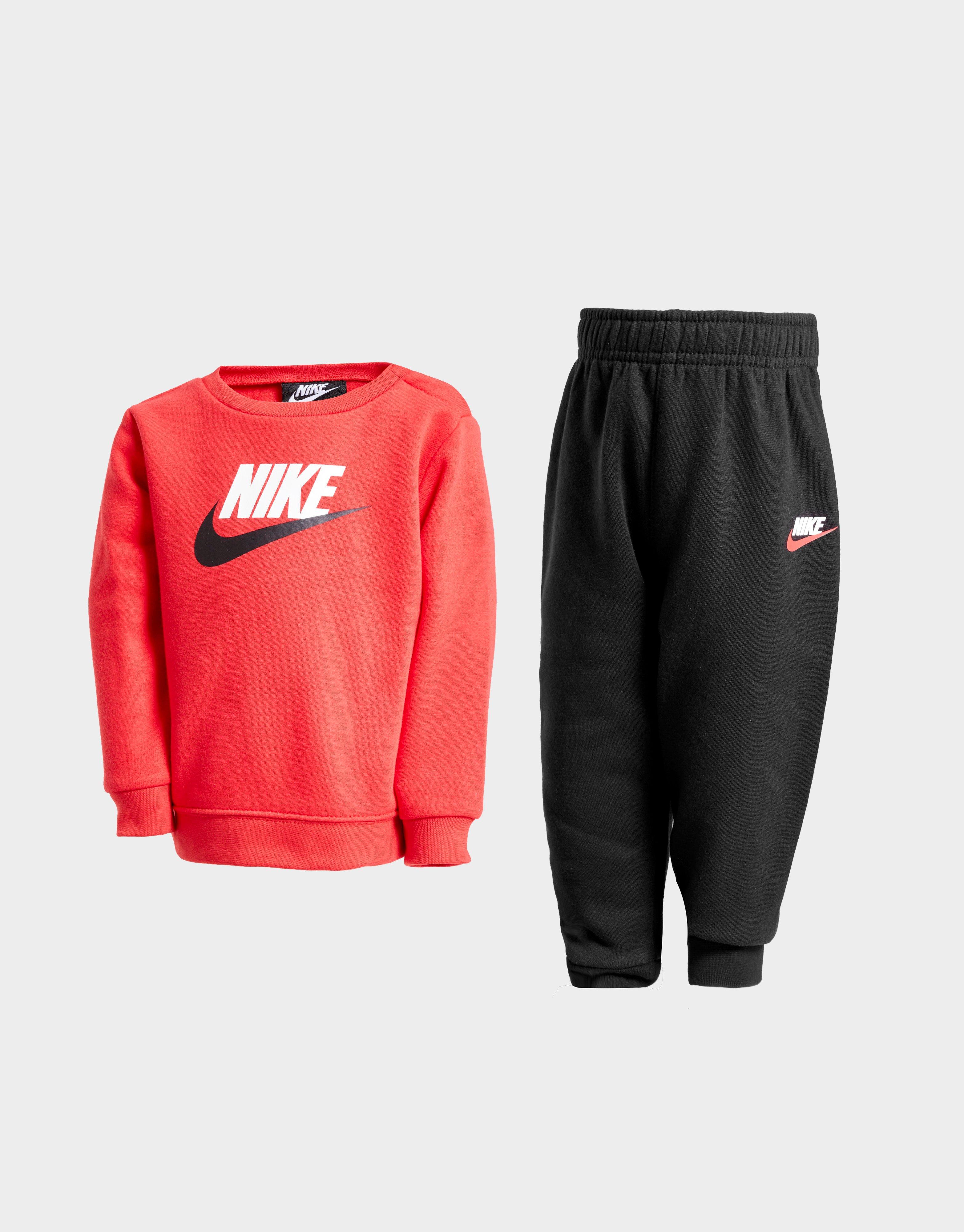 baby red nike tracksuit