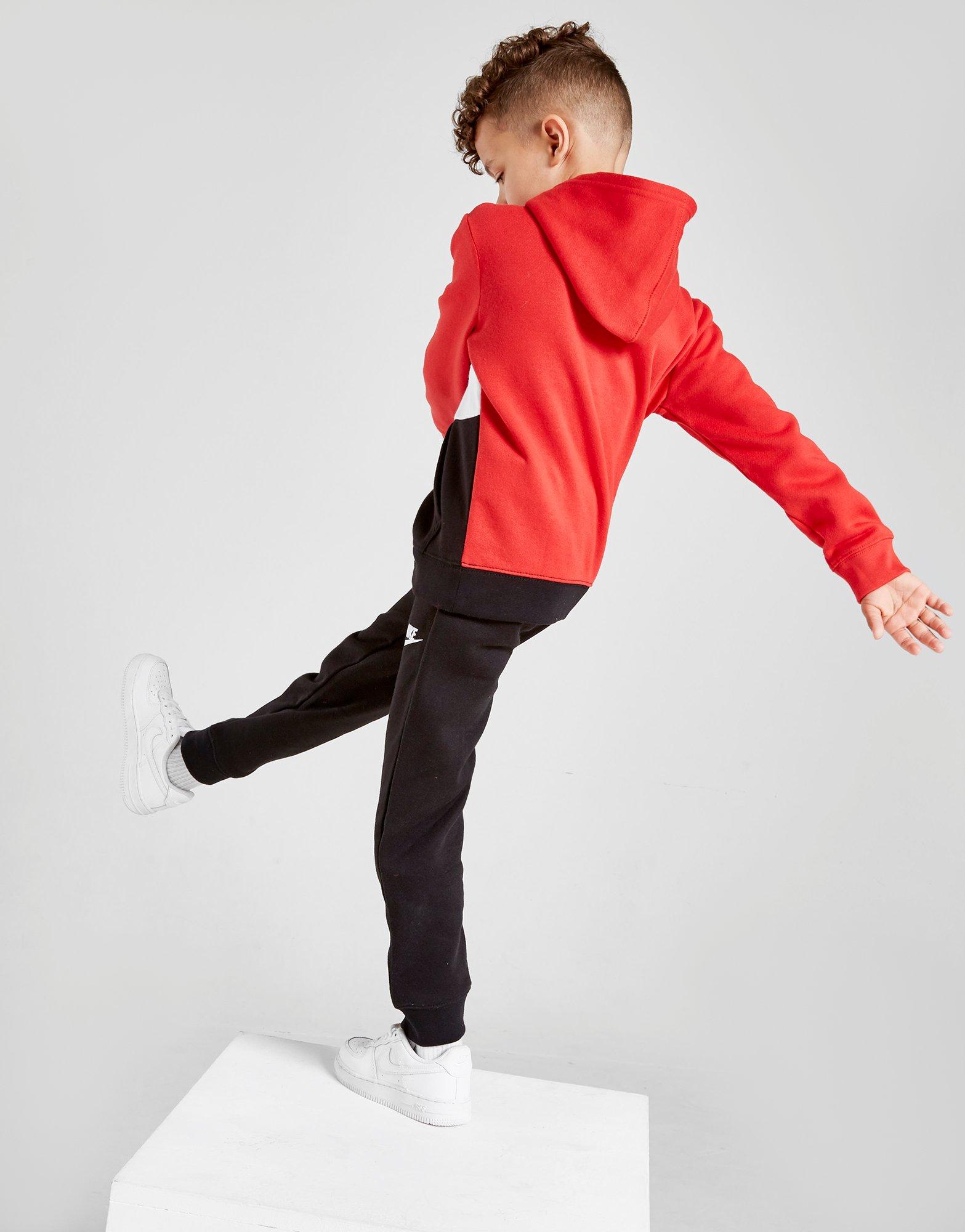 red nike tracksuit kids