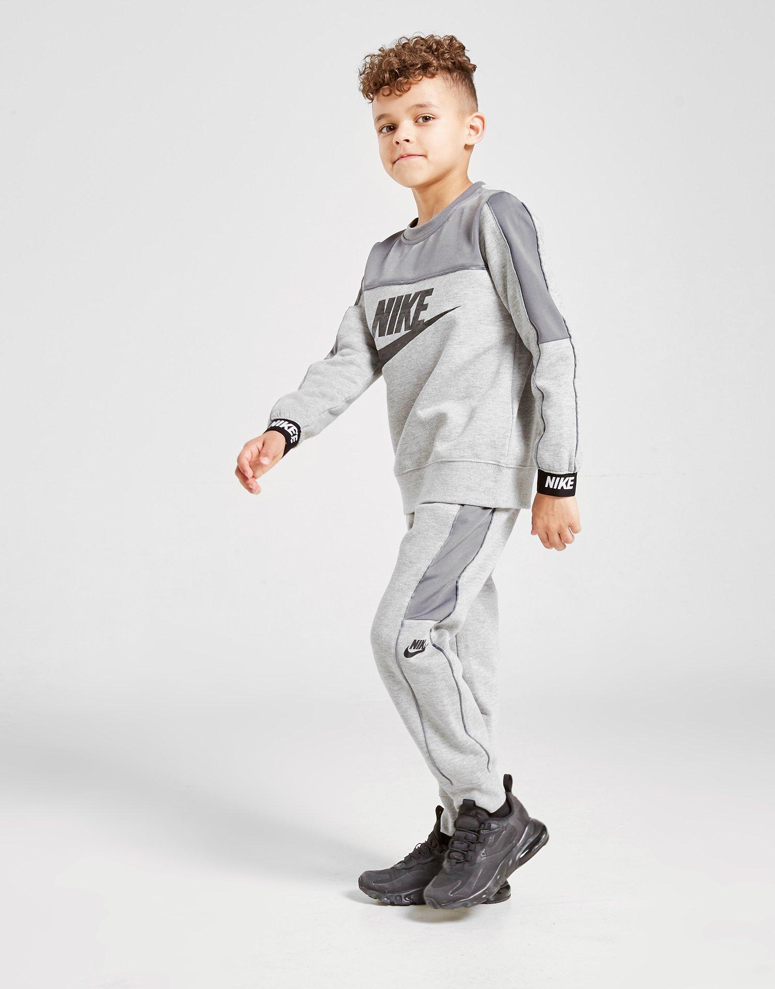 grey nike hybrid tracksuit
