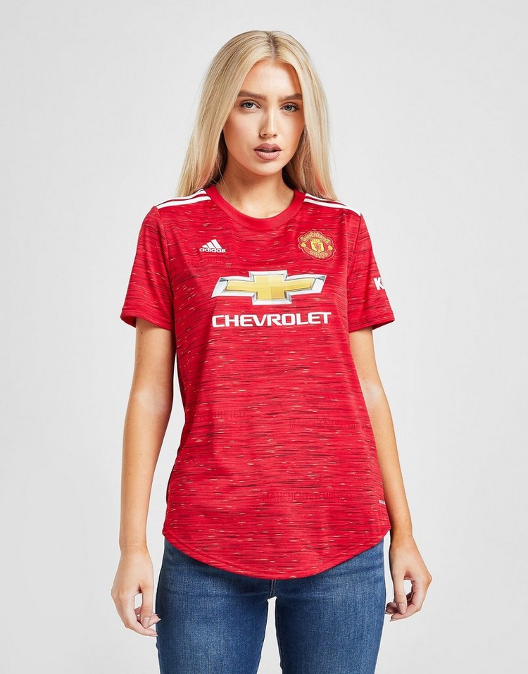 Red adidas Manchester United FC 2020/21 Home Shirt Women's ...