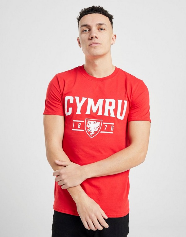 Official Team Wales Cymru Short Sleeve T-Shirt Heren