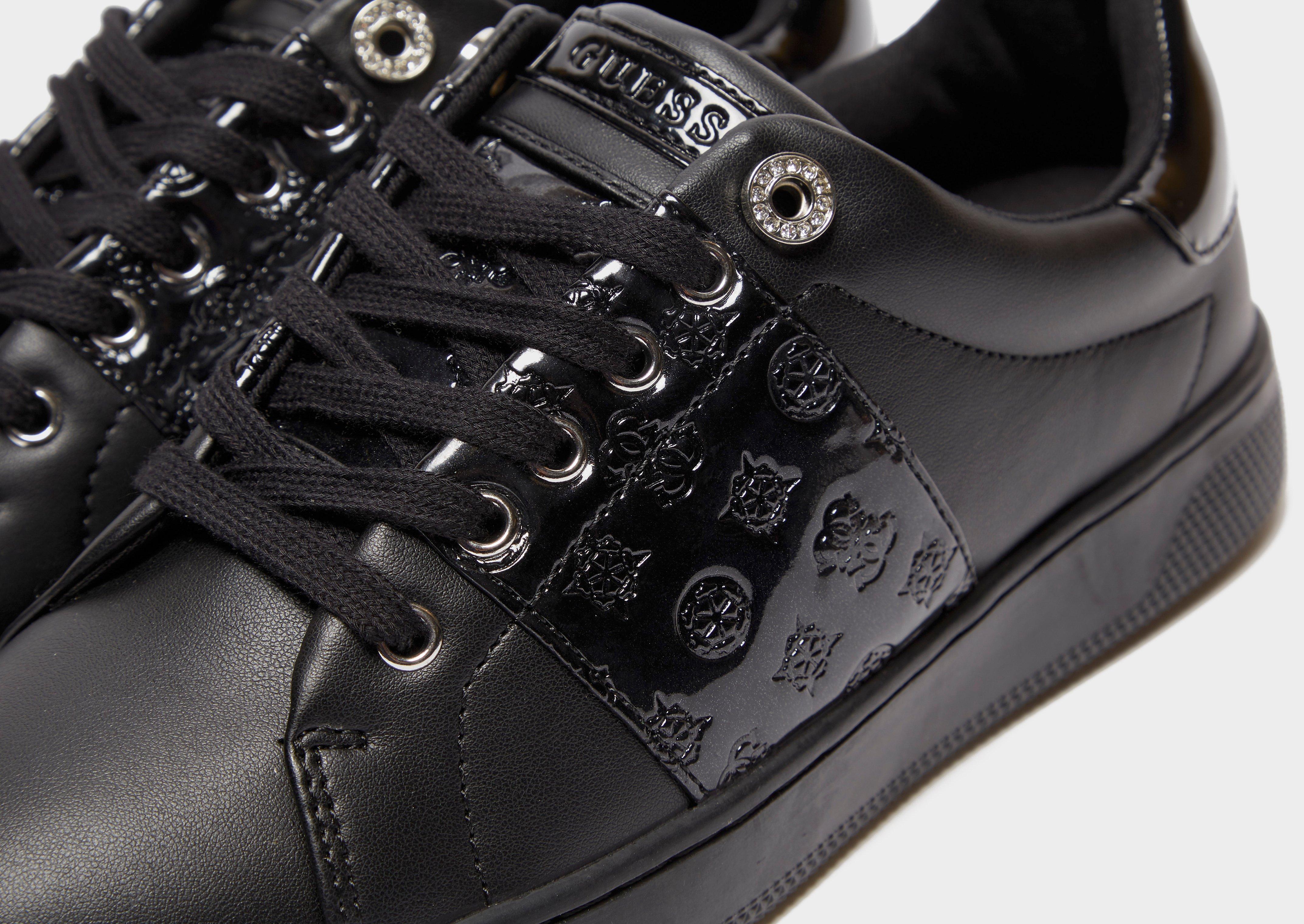 womens black guess trainers