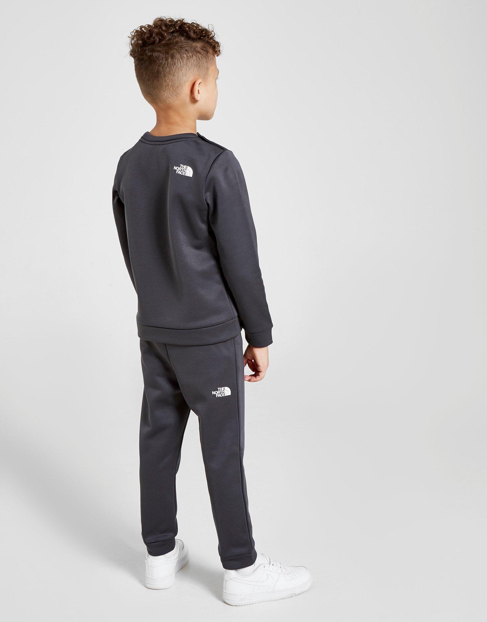 gray north face tracksuit