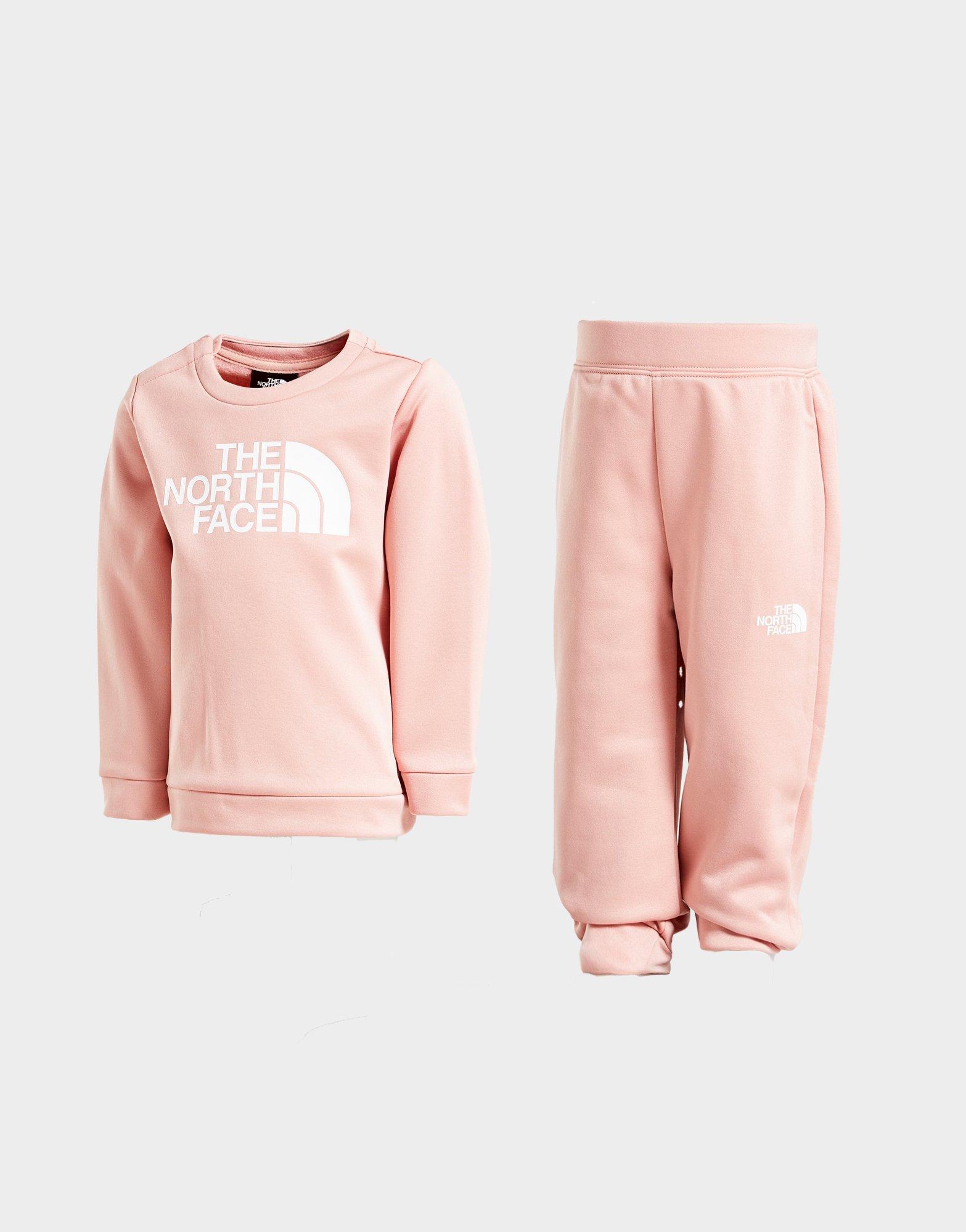 pink north face tracksuit