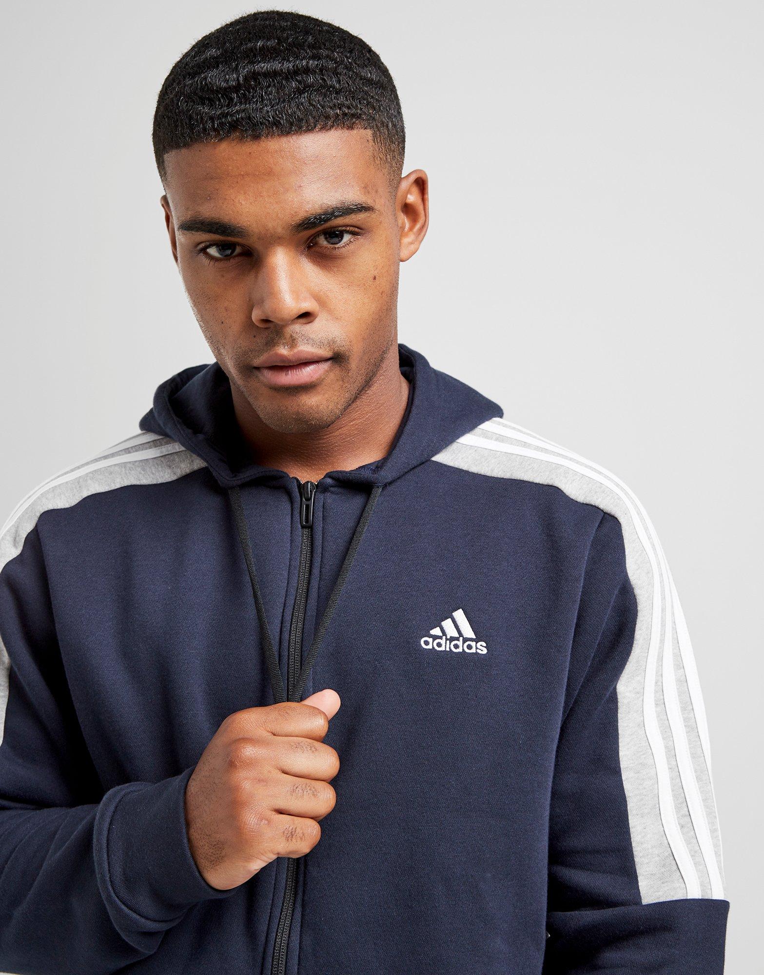 adidas grey zip up jacket