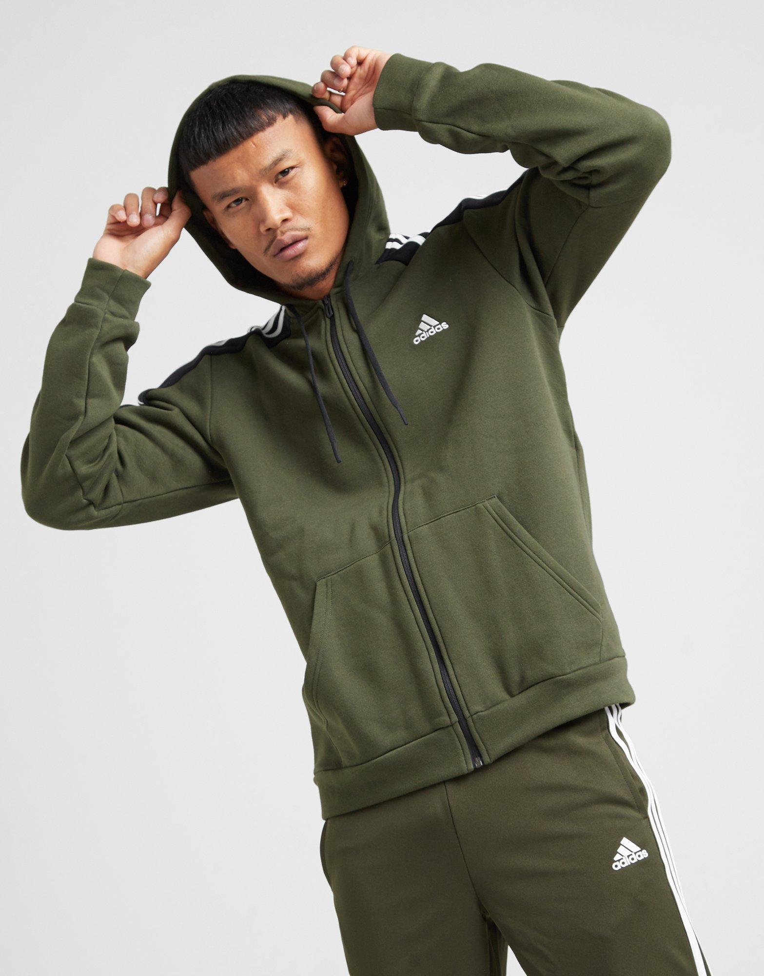 converse mens pocket zip detail hoodie forest green