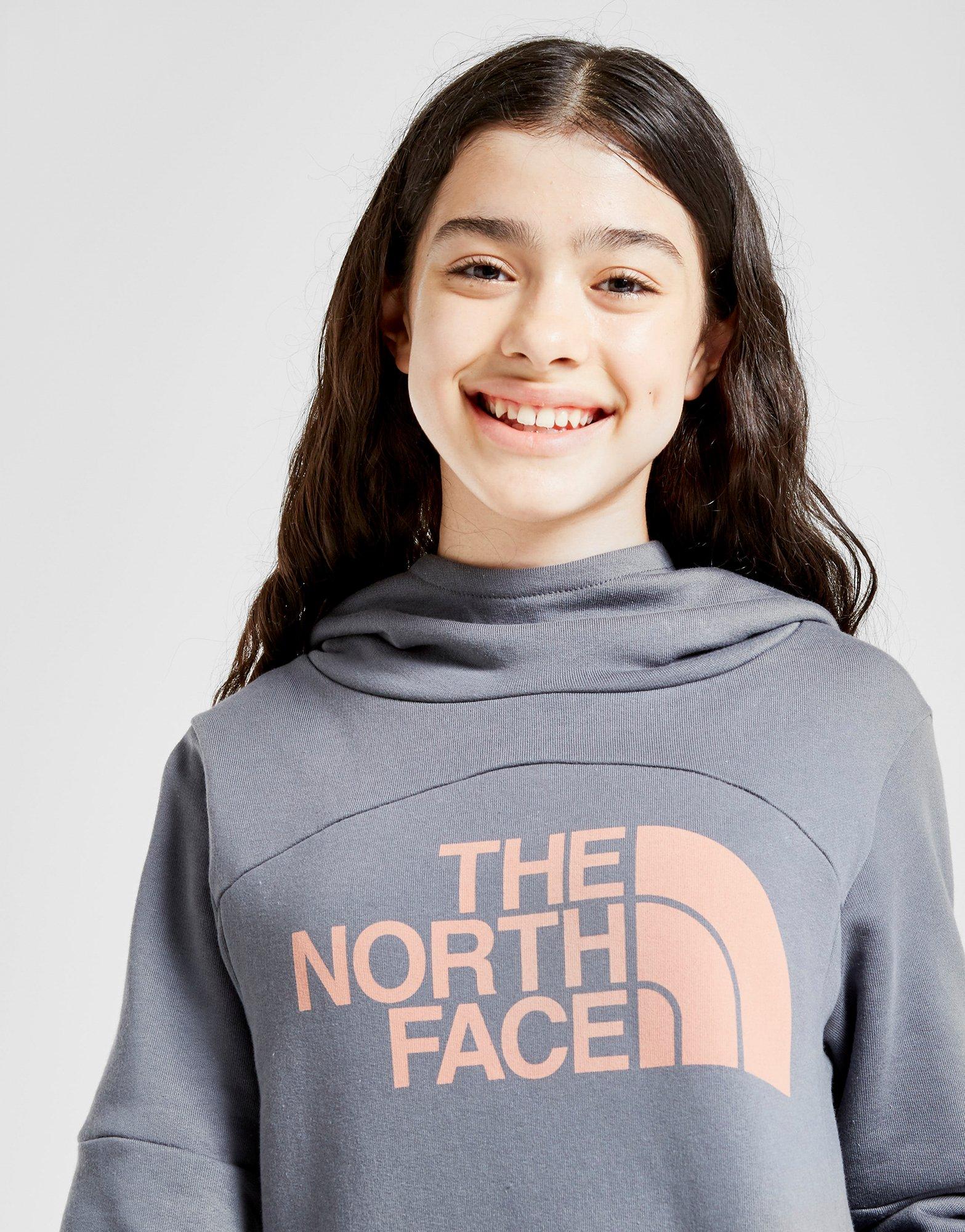 grey north face hoodie junior