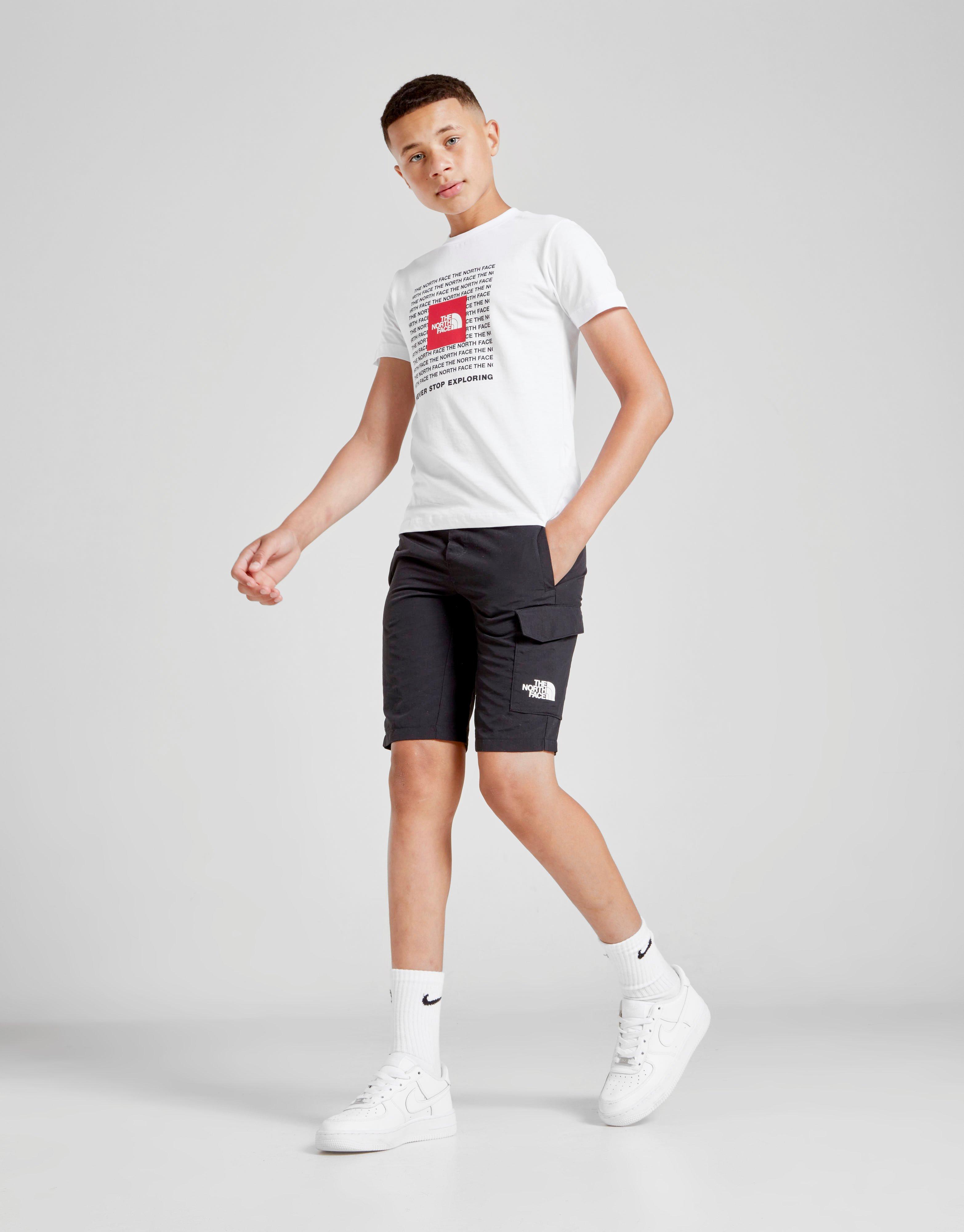 north face t shirt and shorts