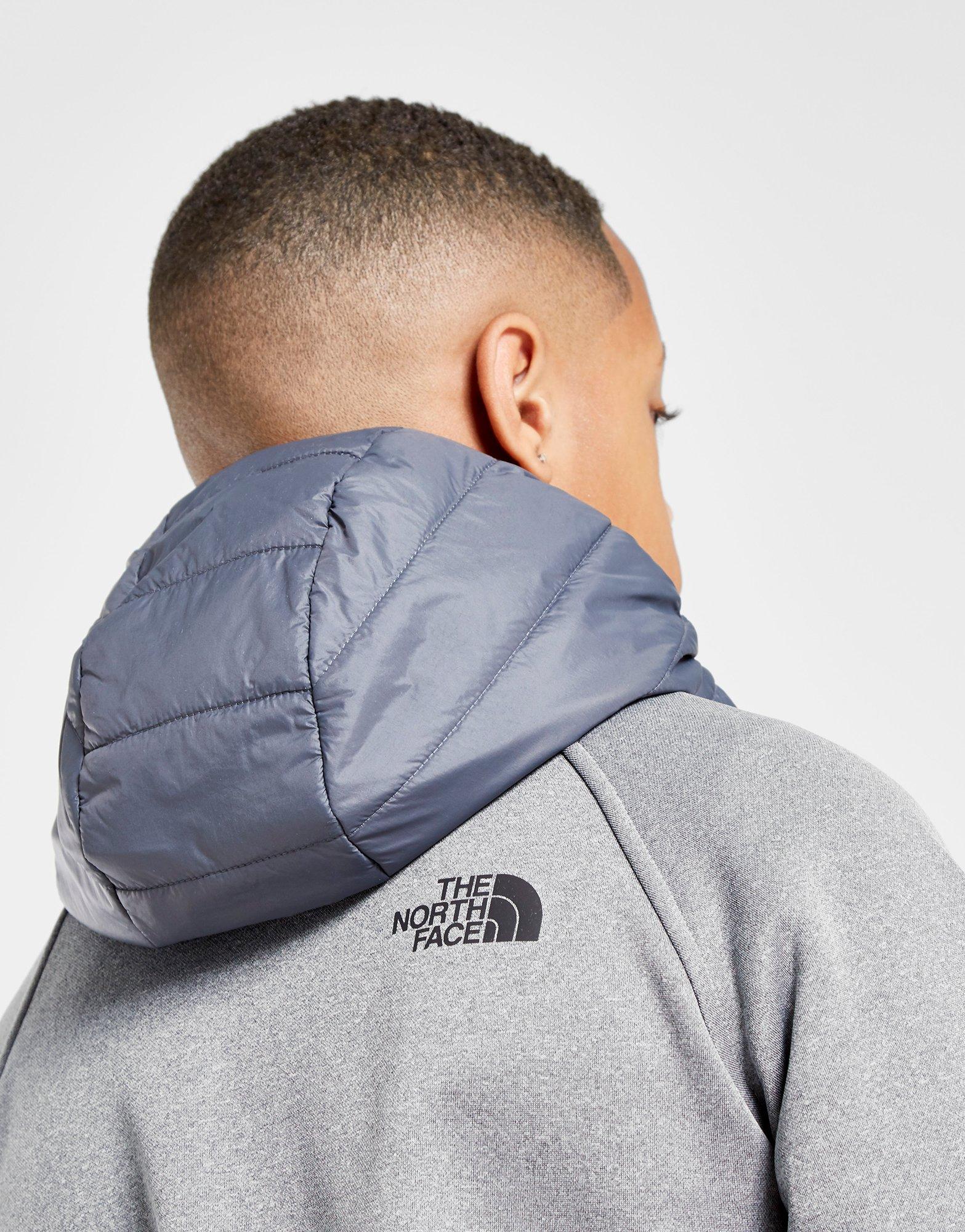 the north face hybrid full zip mittelegi hooded jacket