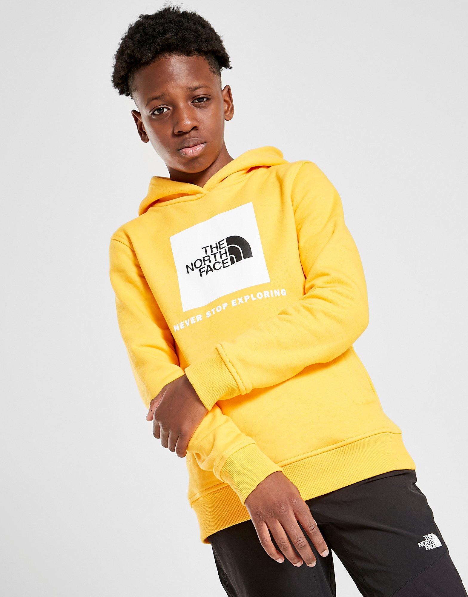 the north face box logo overhead hoodie junior