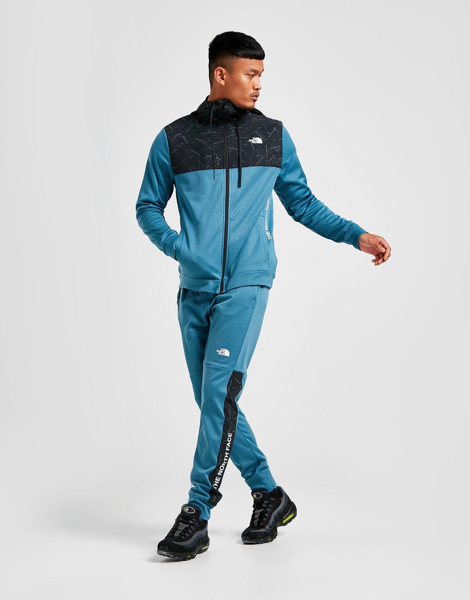 mens blue north face tracksuit