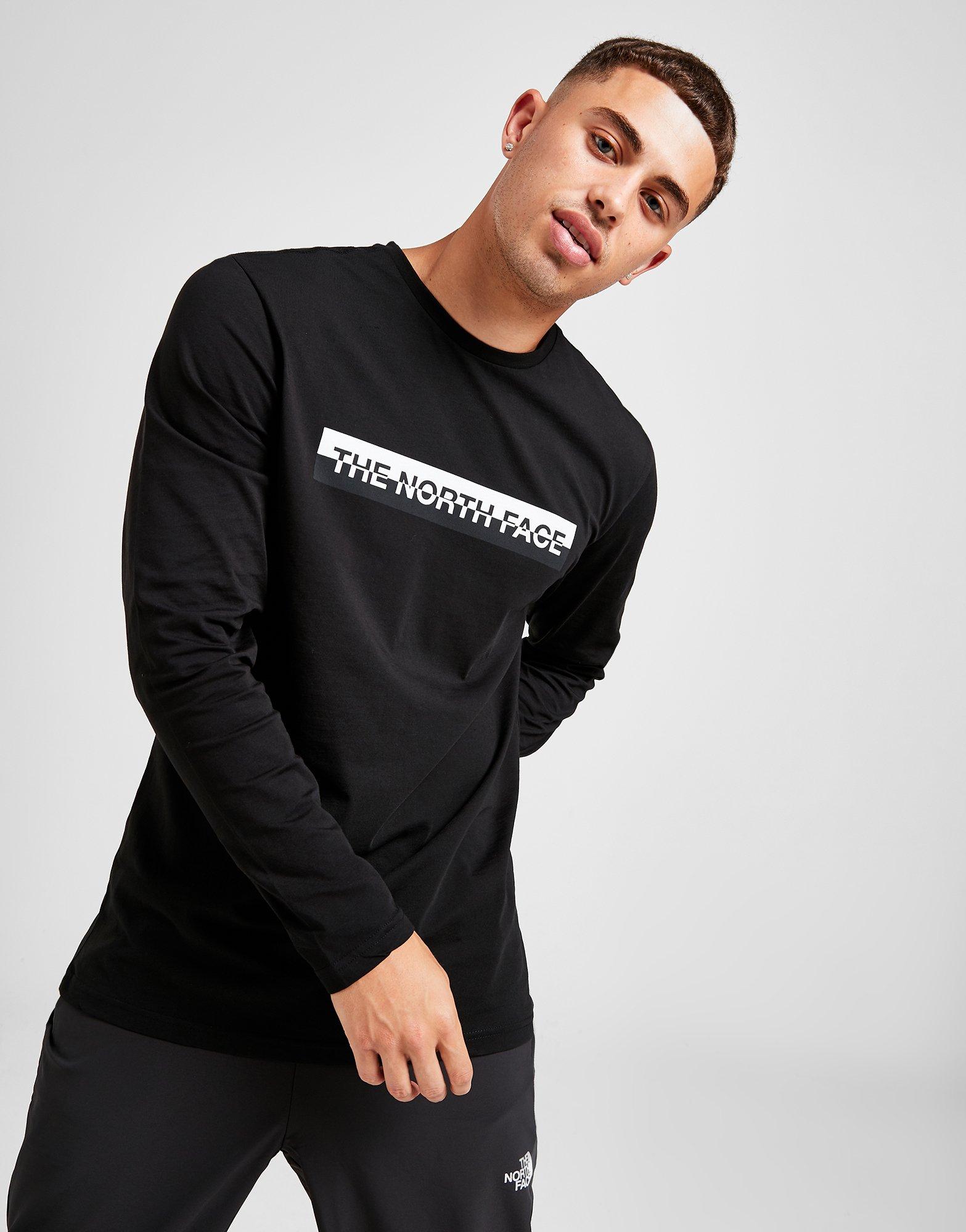 north face black long sleeve